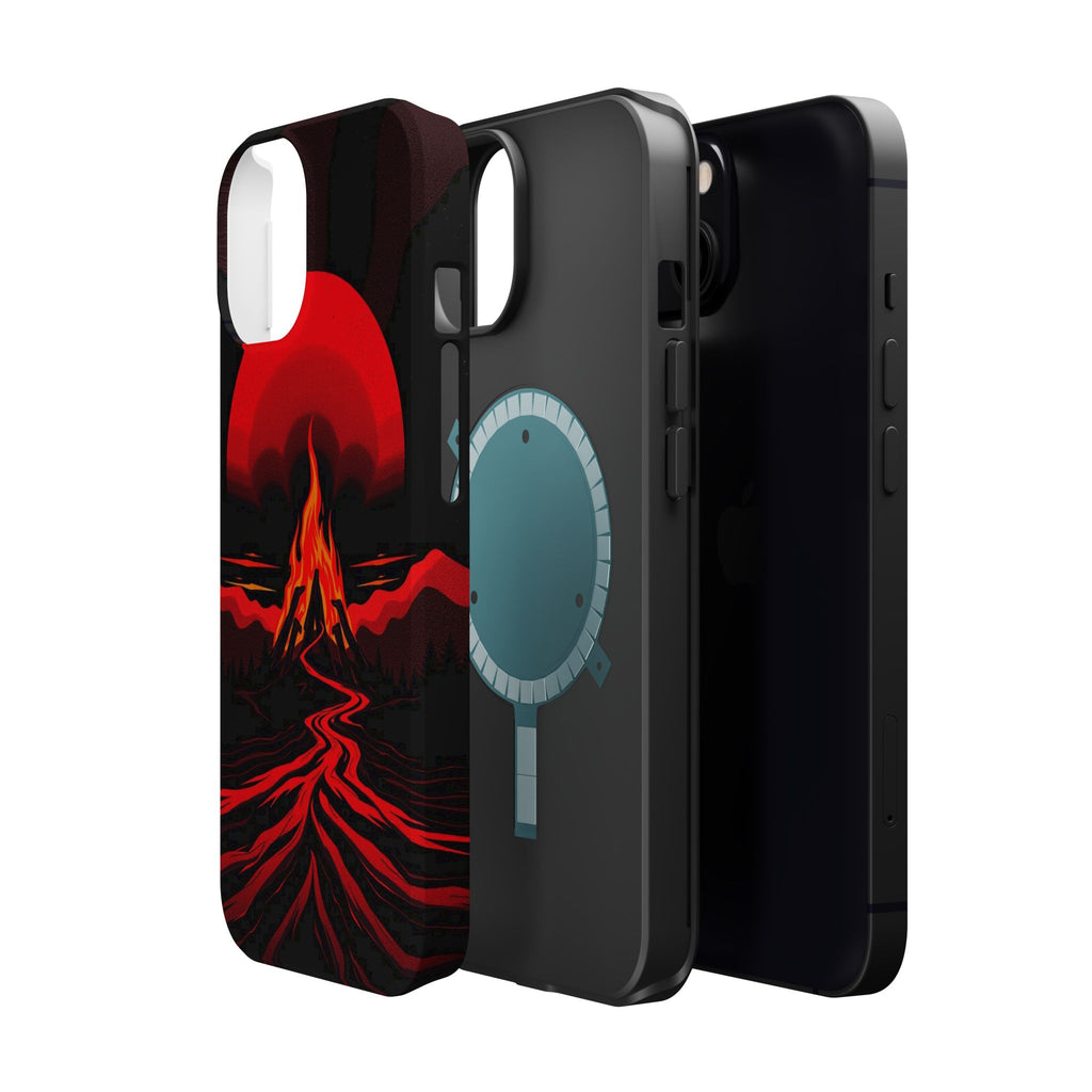 iPhone Black And Crimson Wildfire Glow Slim Everyday Designer Case · iPhone Case