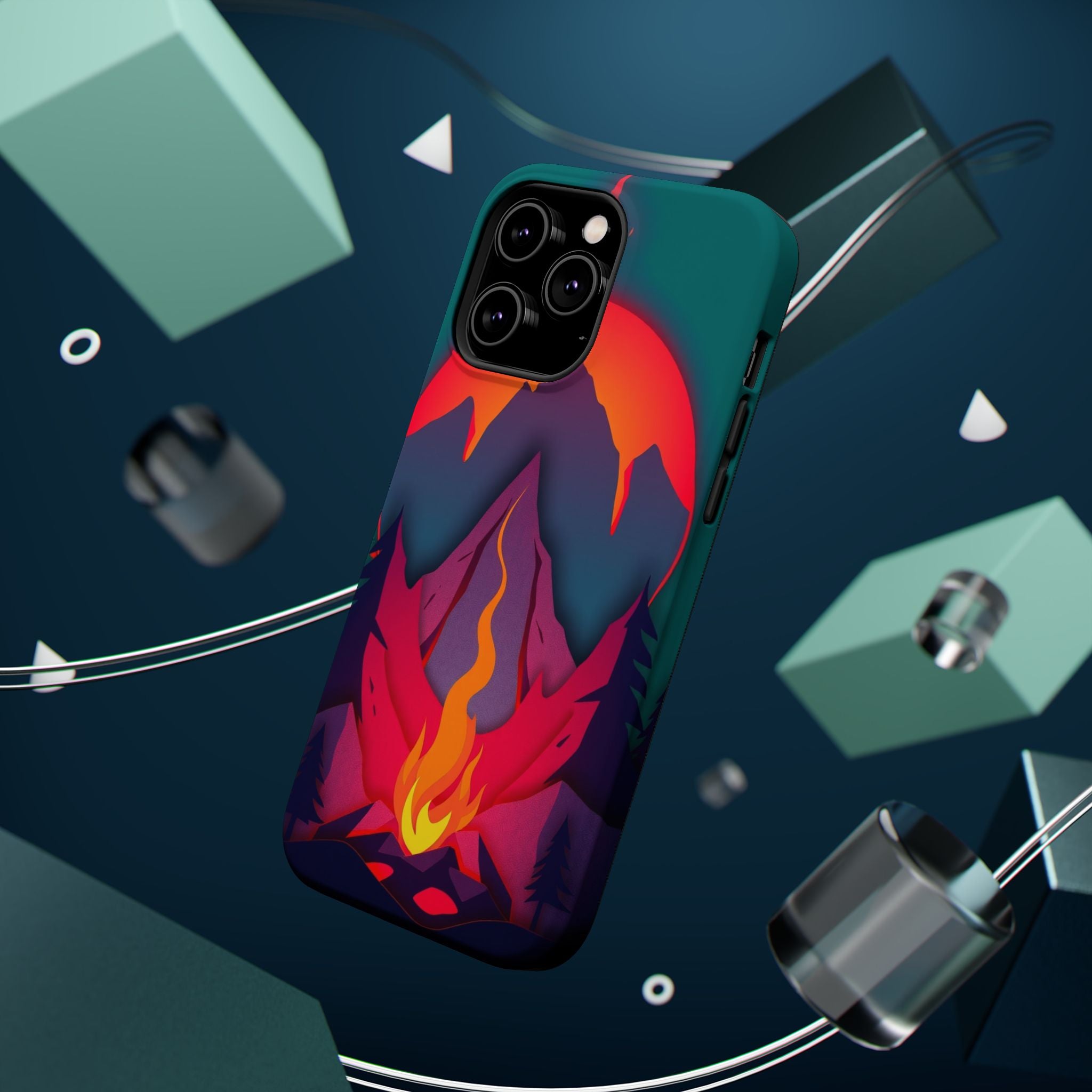 iPhone Cyan And Magenta Wildfire Glow Slim Everyday iPhone 12 Designer · iPhone