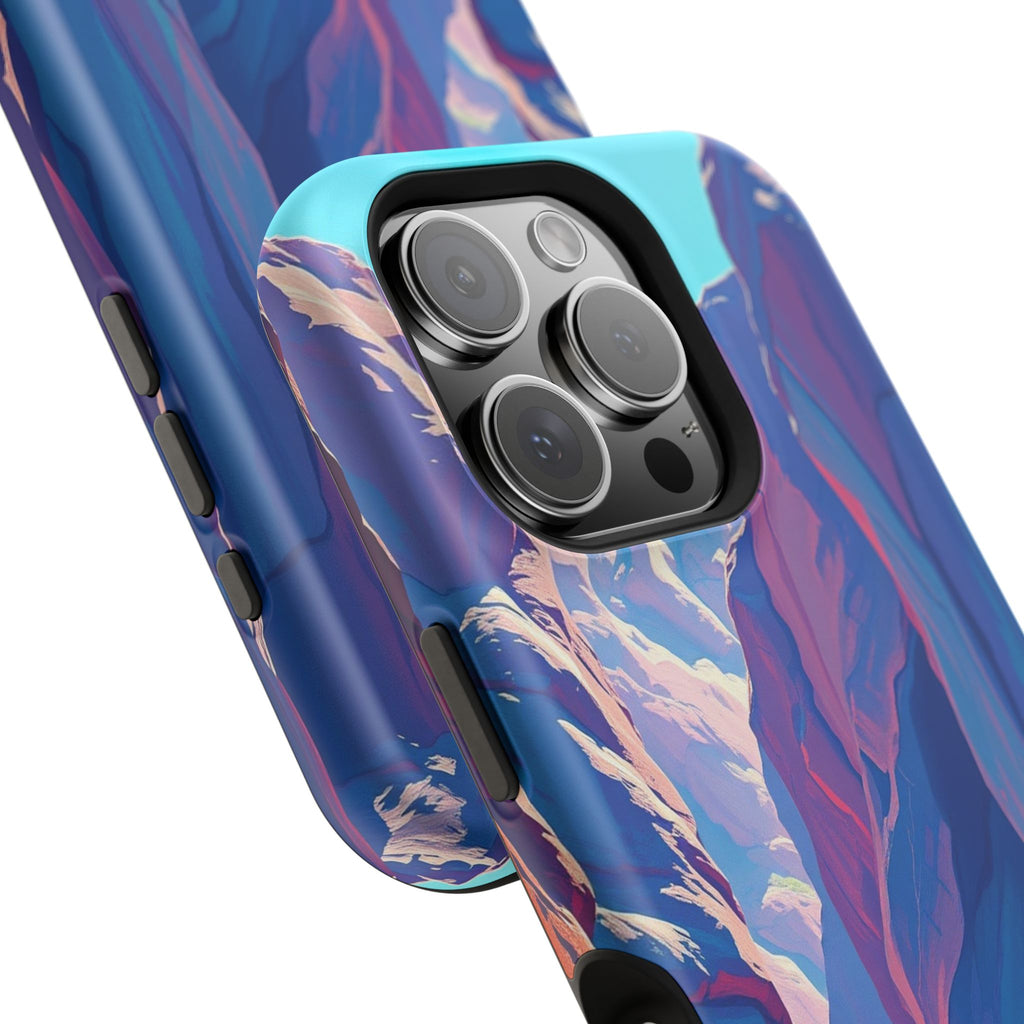 iPhone Cyan And Magenta Canyon Wall Slim Everyday Designer Case · iPhone Case