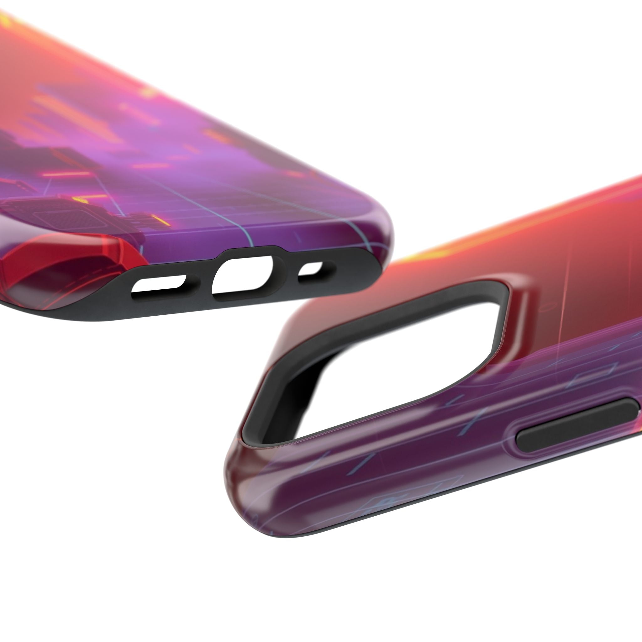 iPhone Dreamy 80s Grid Synthwave Design Slim Everyday Designer Case · iPhone Cas
