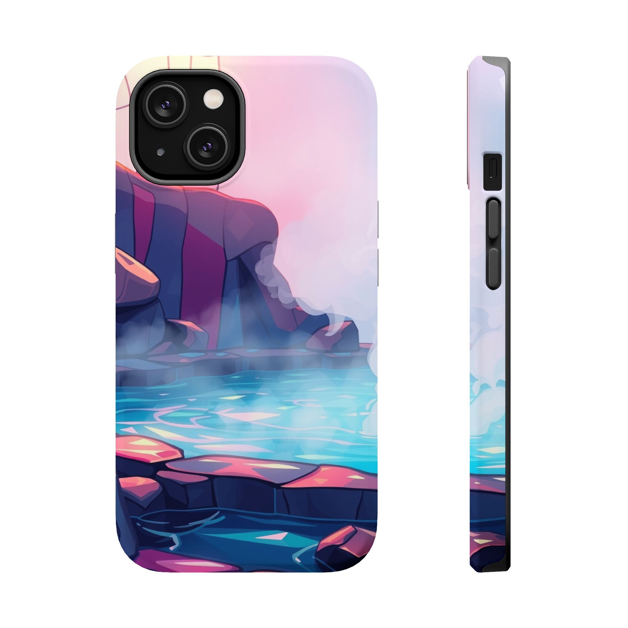 iPhone Cyan And Magenta Hot Spring Steam Slim Everyday iPhone Designer · iPhone