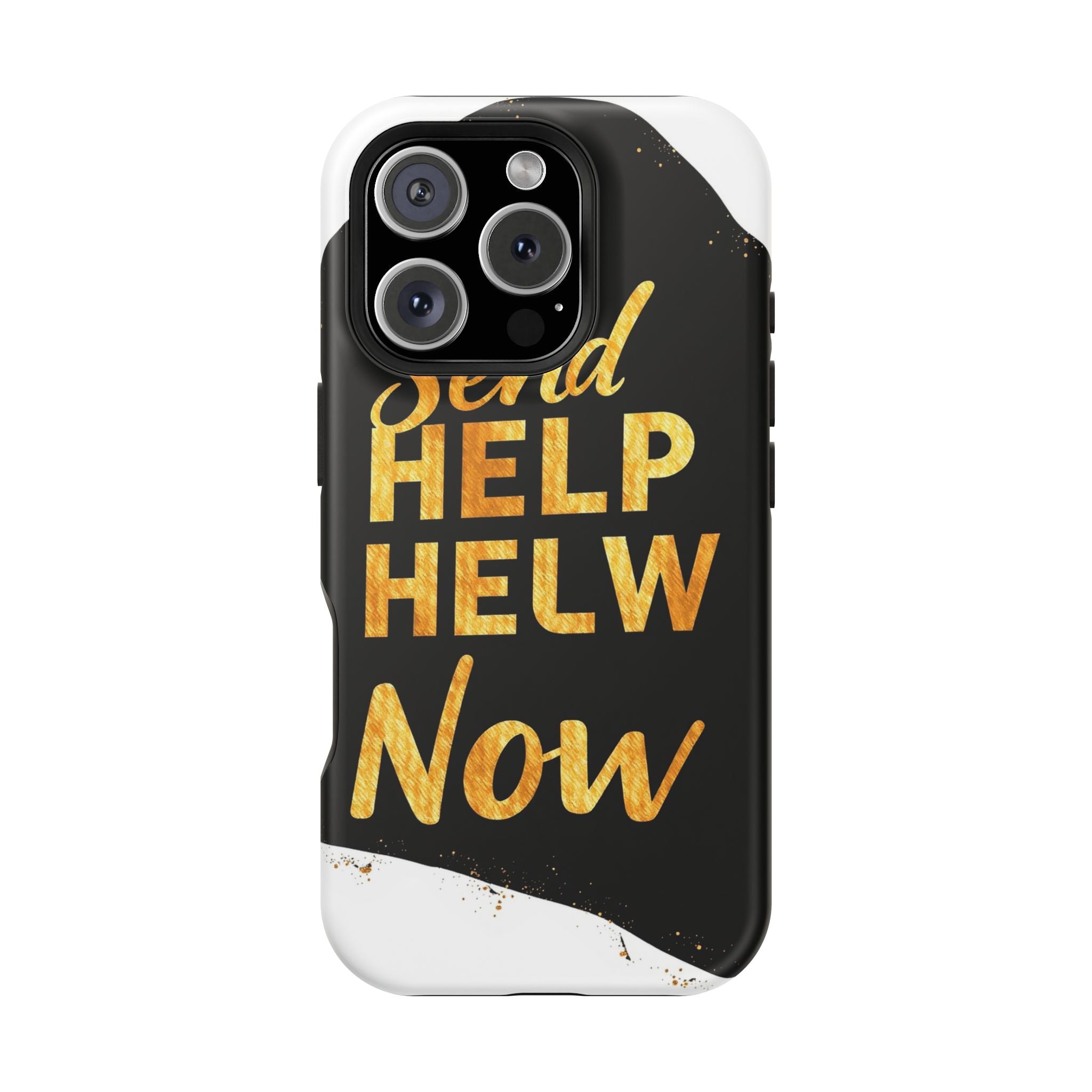 iPhone Send Help Now Enchanted Art Bold Modern Everyday Snap Case · iPhone Case