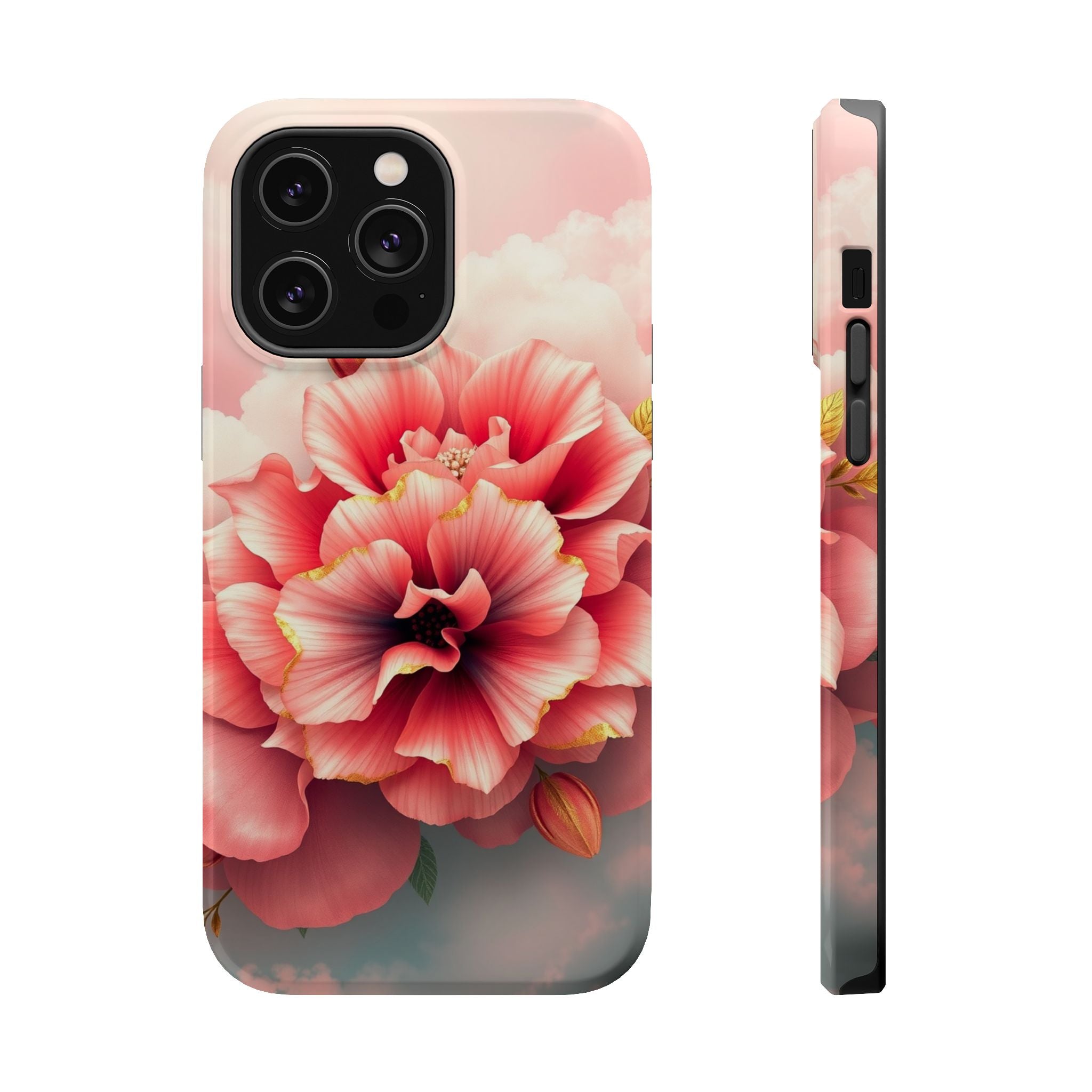 iPhone Pastel Floral Cloud Gold Foil Luxury Slim iPhone Everyday · iPhone Case
