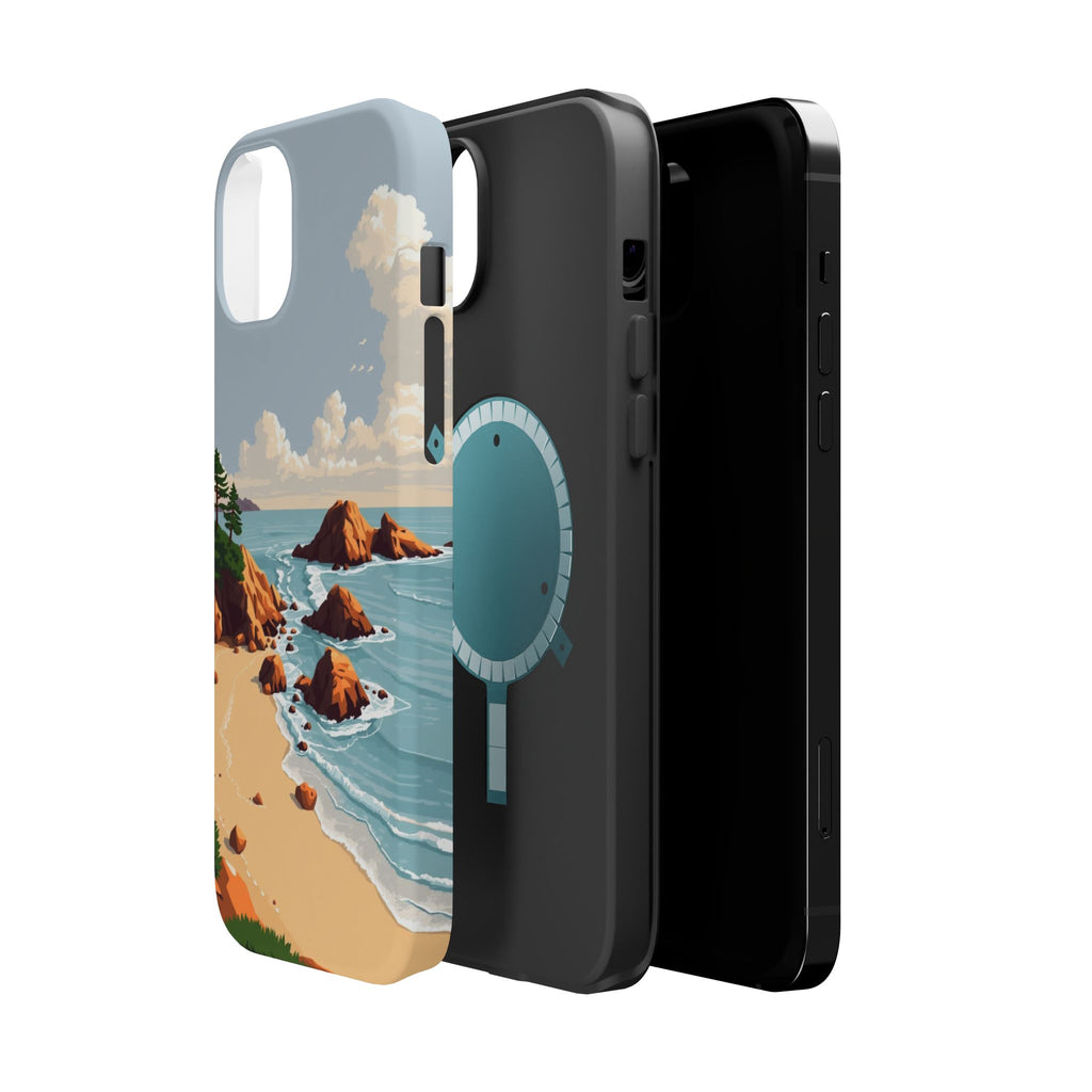 iPhone Mustard And Rust Pebble Beach Slim Everyday Designer Case · iPhone Case
