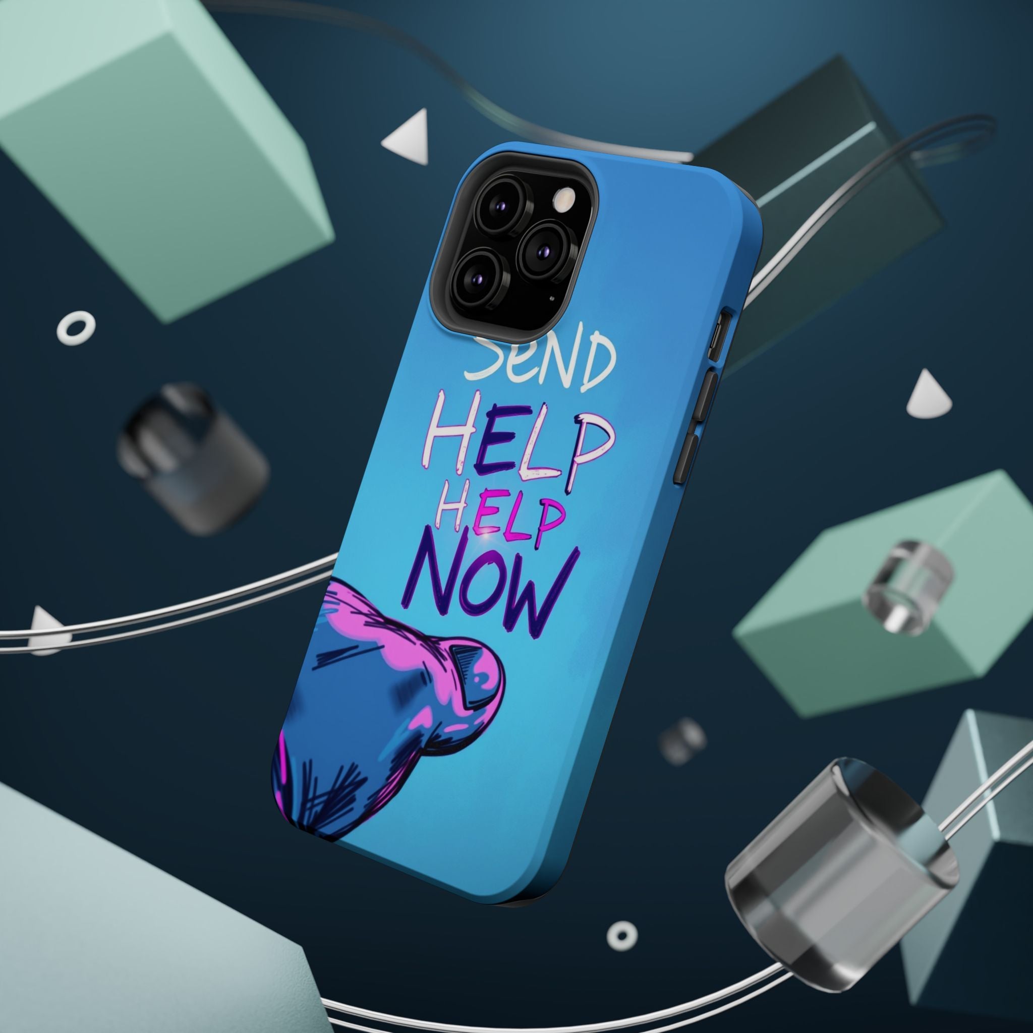 iPhone Radiant Send Help Now Design Slim Everyday Designer Case · iPhone Case