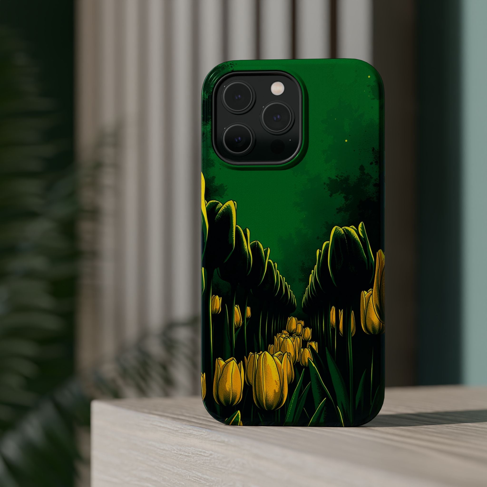 iPhone Tulip Row Emerald Green And Gold Slim Snap Case · iPhone Case