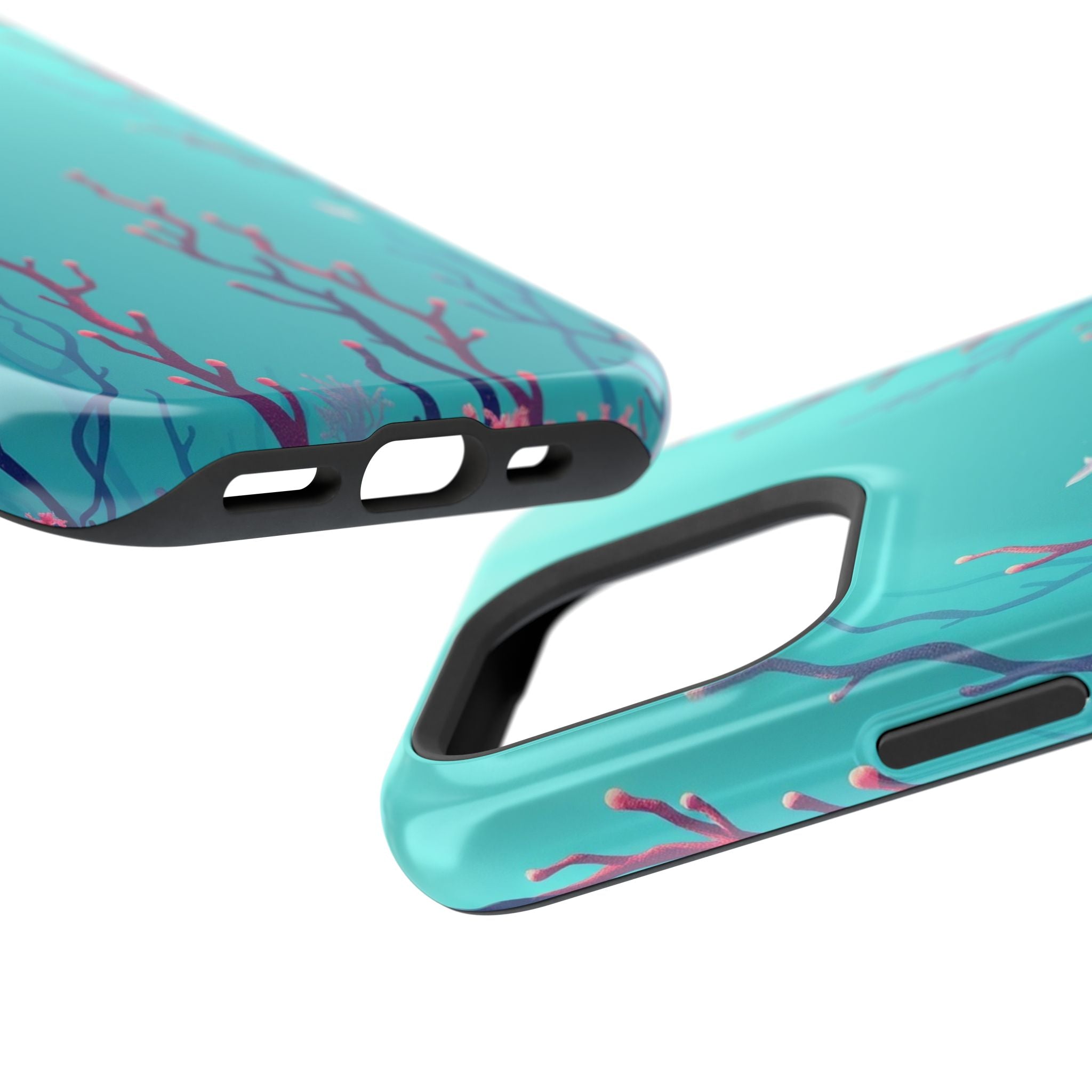 iPhone Teal And Coral Kelp Forest Bold Modern Everyday Snap Case · iPhone Case