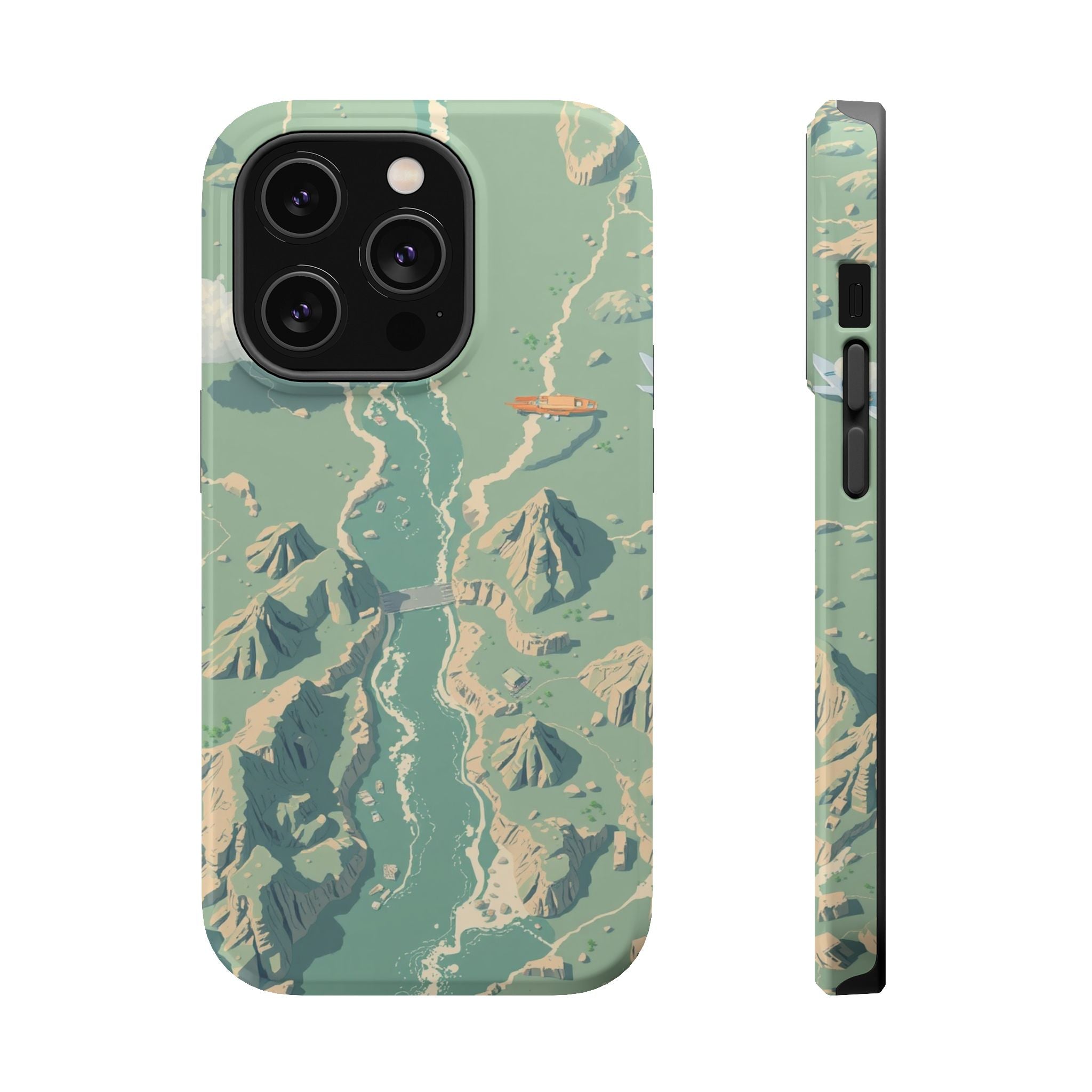 iPhone River Delta Aerial Pixel Art -Bit Slim Everyday iPhone Designer · iPhone