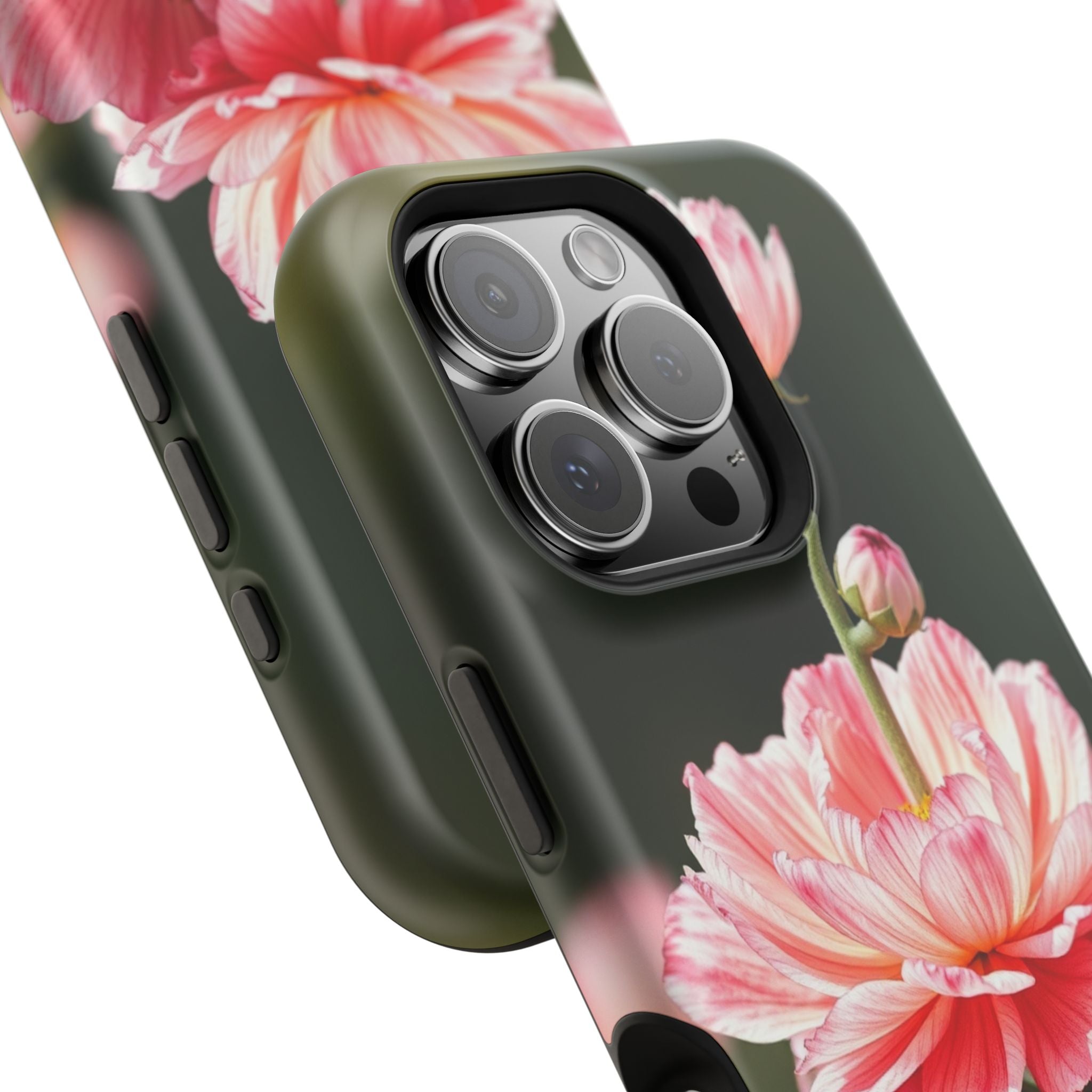 iPhone Ranunculus Stack Vibrant Watercolor Slim Snap Case · iPhone Case