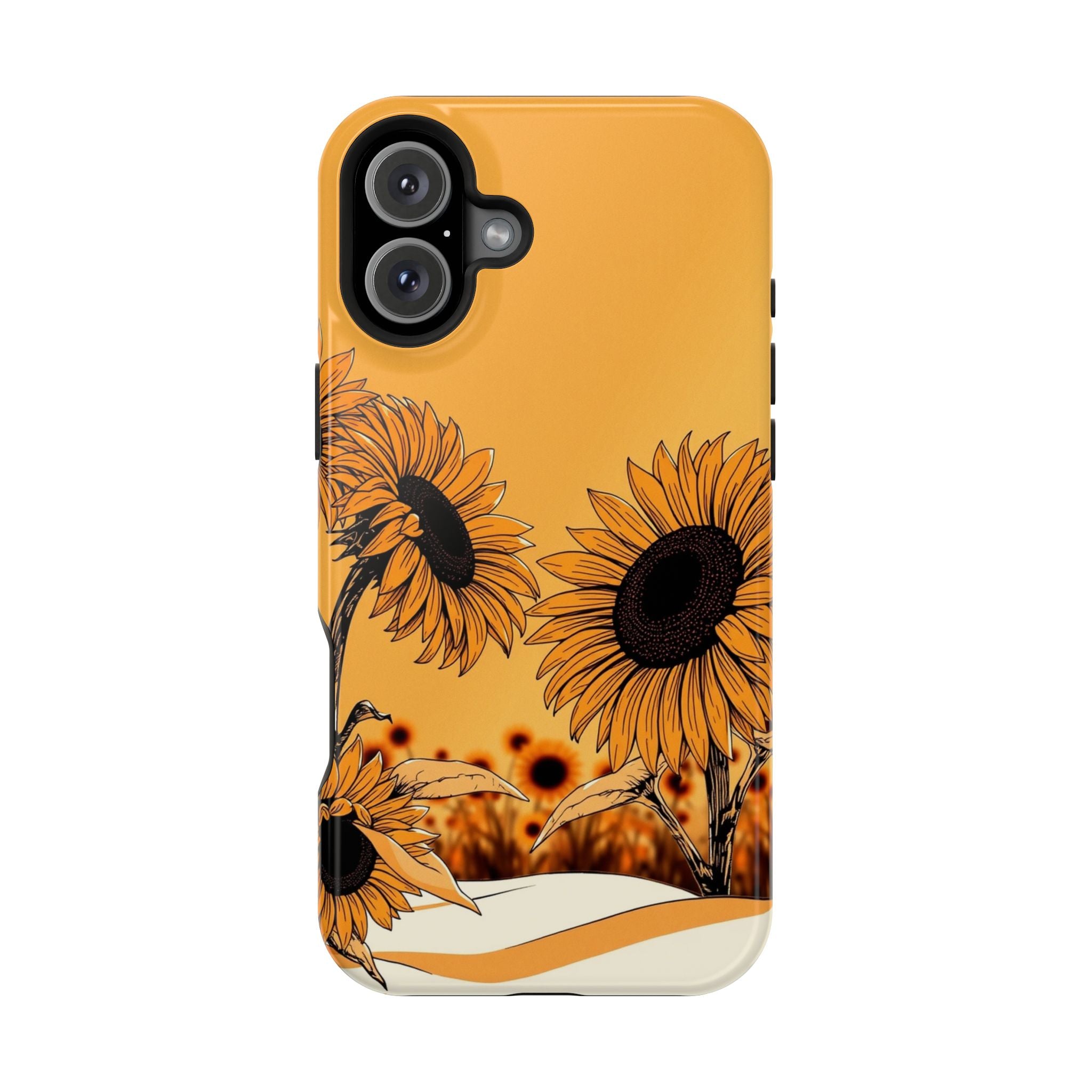 iPhone Burnt Orange And Sand Sunflower Pop Slim iPhone Everyday · iPhone Case