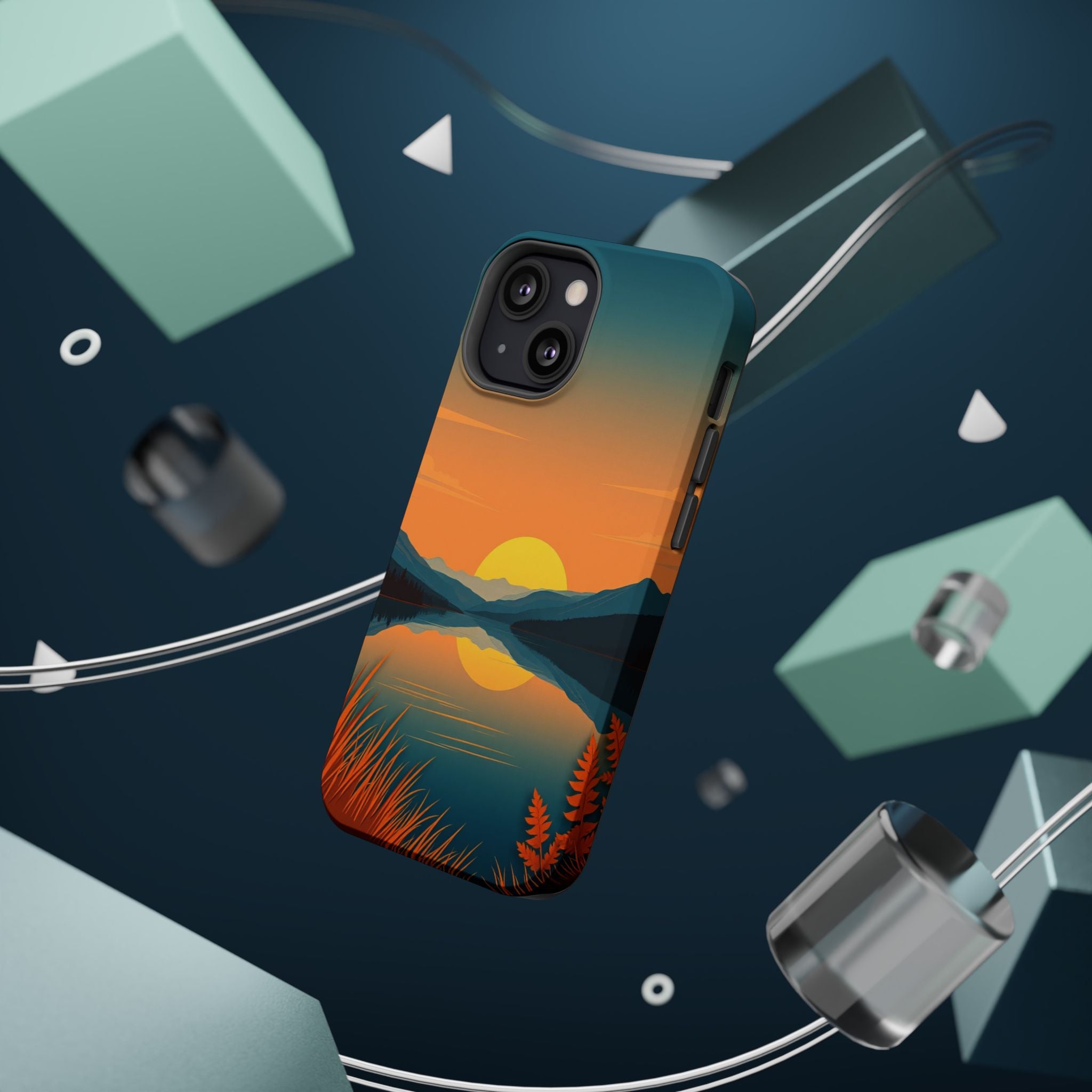 iPhone Lake at Twilight Cinematic Art Slim Everyday Designer Case · iPhone Case