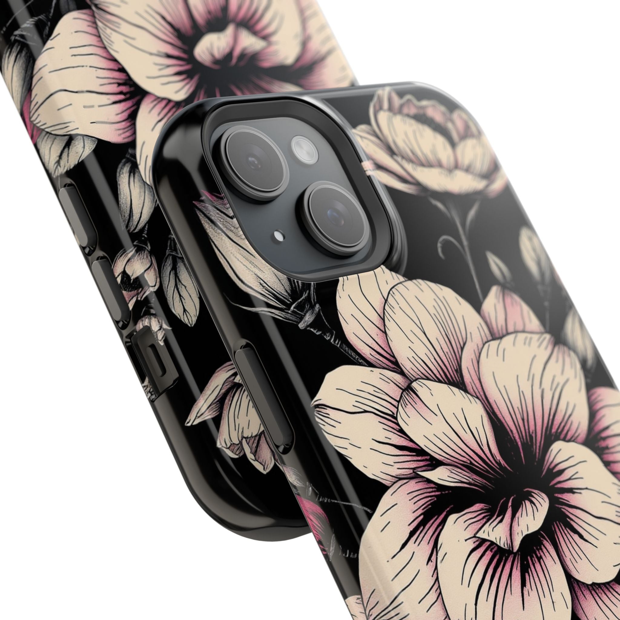 iPhone Floral Dark Academia Gothic Ink Slim Everyday Designer Case · iPhone Case