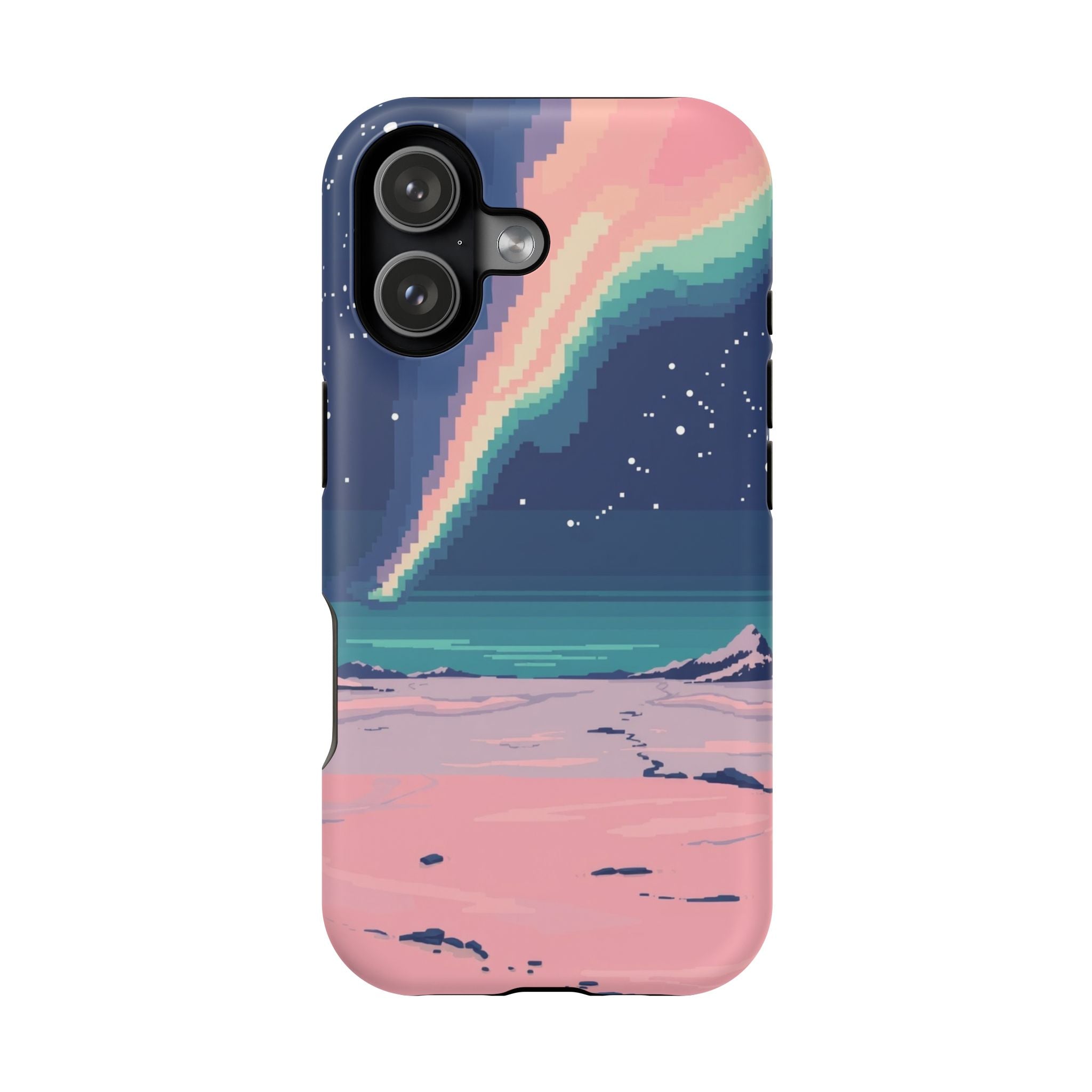 iPhone Mint And Blush Northern Lights Slim Everyday Designer Case · iPhone Case