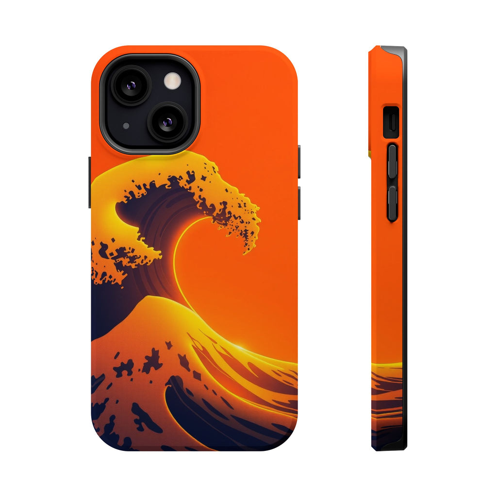 iPhone Mustard And Rust Holographic Wave Slim Everyday iPhone Designer · iPhone