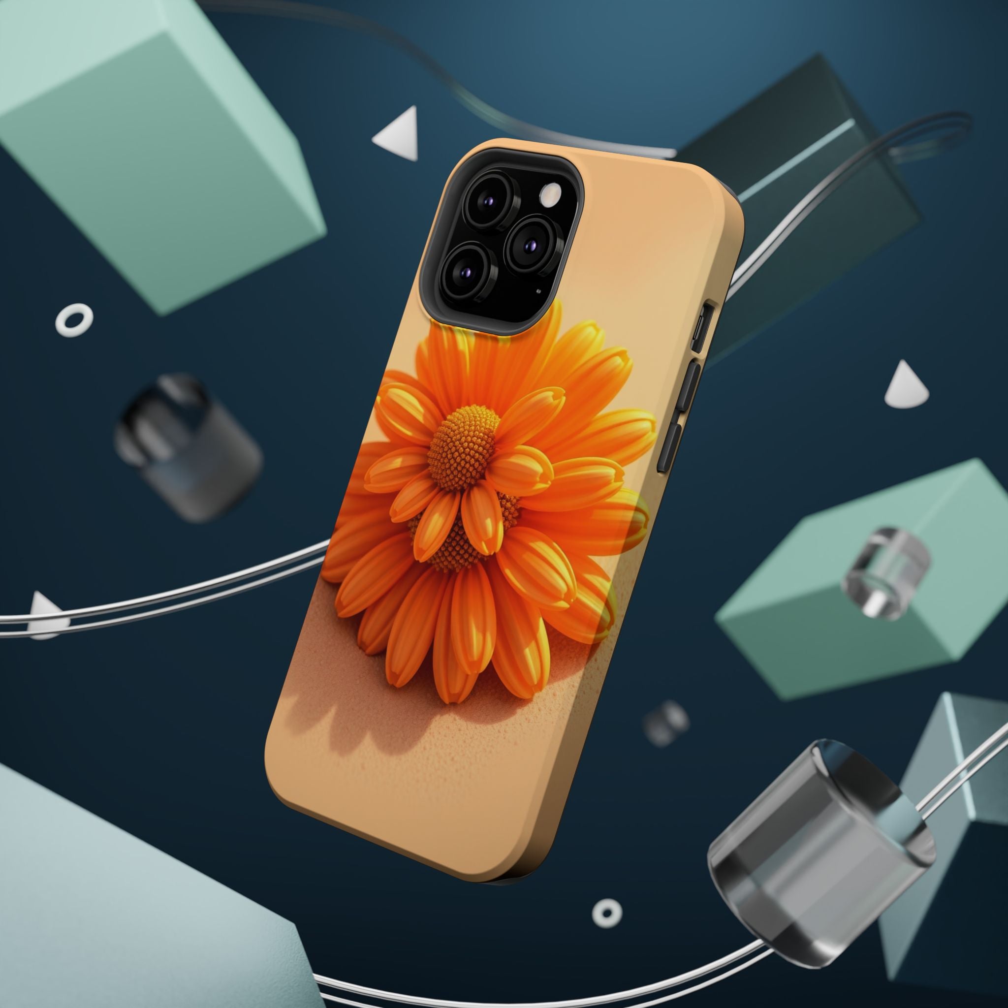 iPhone Burnt Orange And Sand Daisy Chain Slim Everyday Designer · iPhone Case
