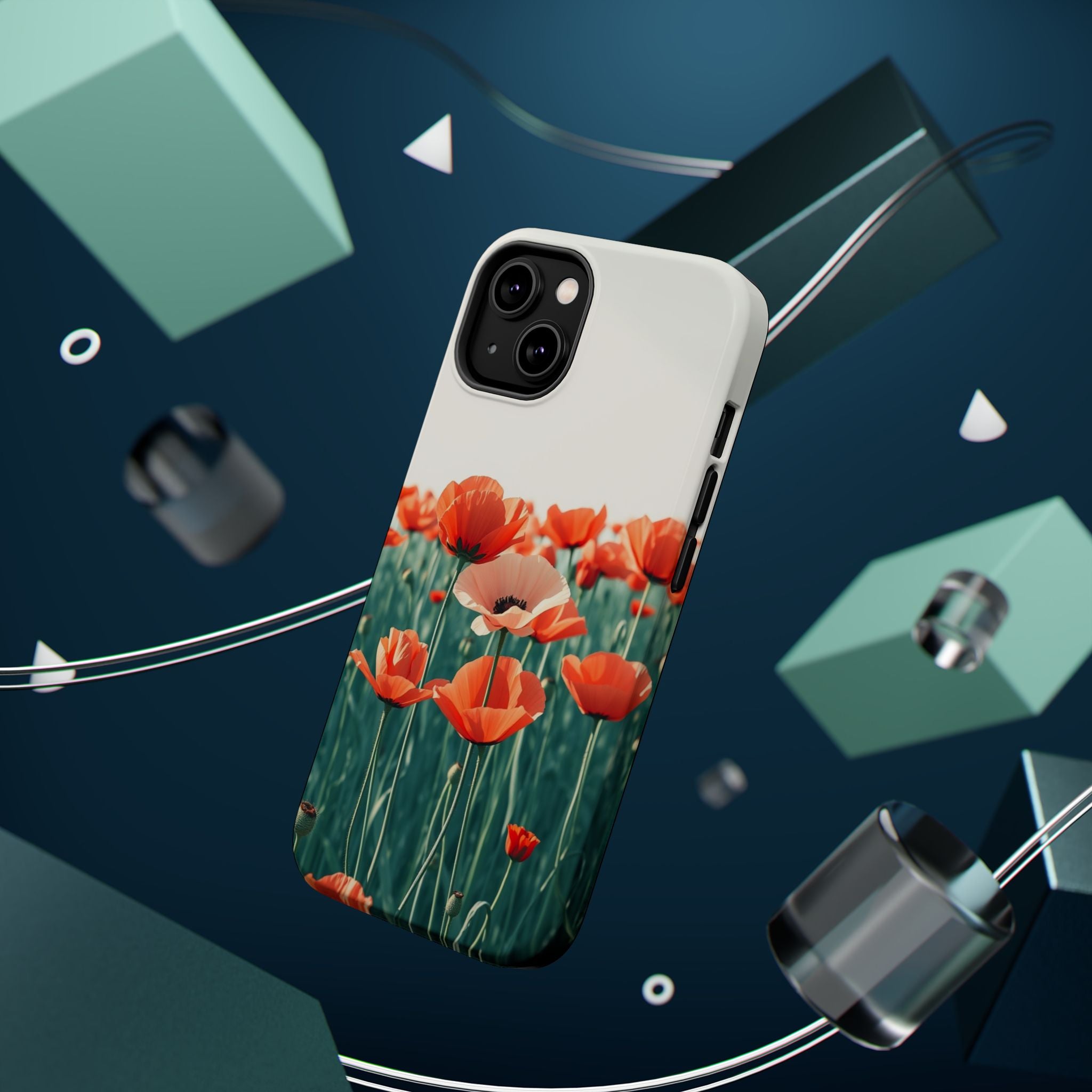 iPhone Mint And Blush Poppy Field 10 Slim Everyday Designer Case · iPhone Case