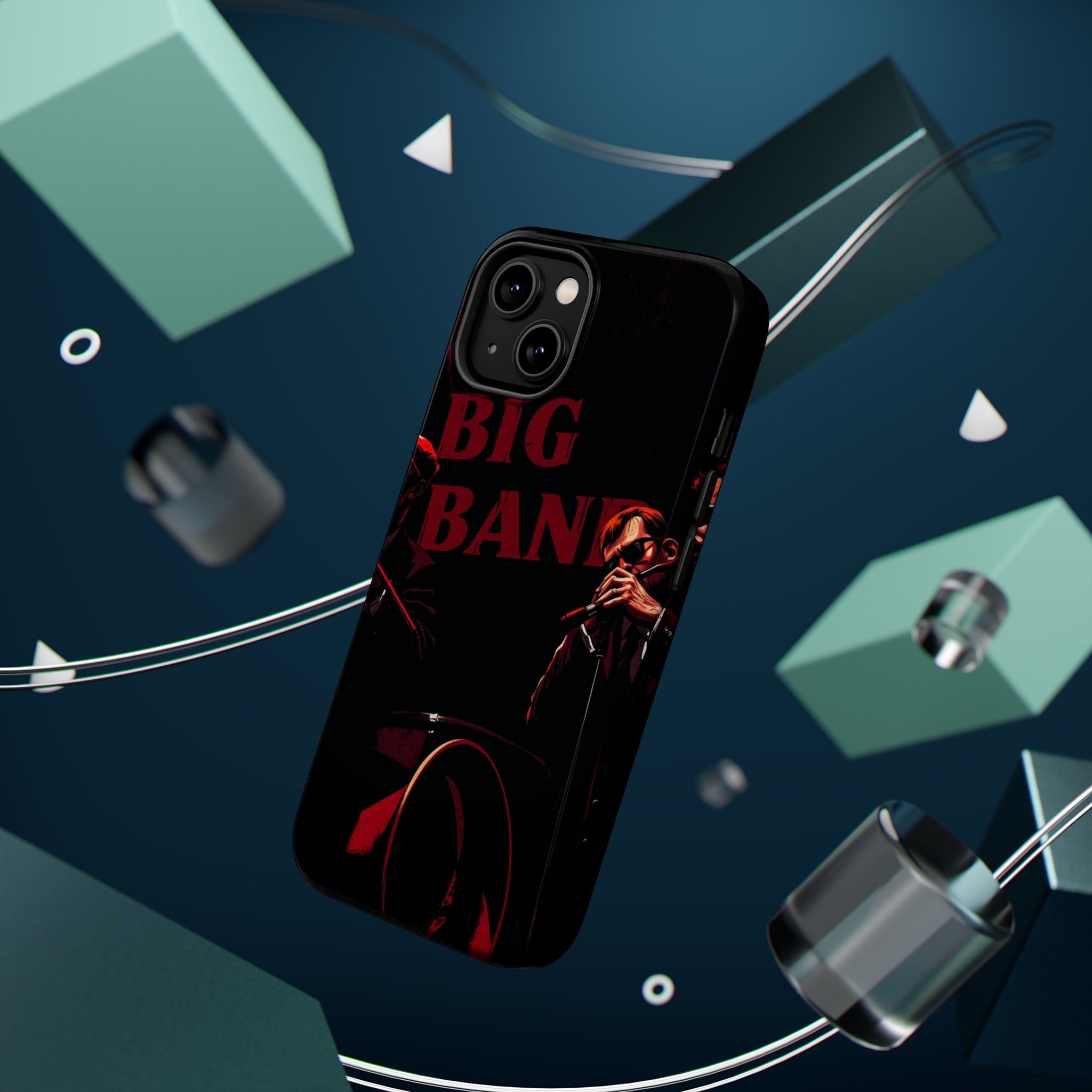iPhone Black And Crimson Big Band Era Slim Everyday Designer Case · iPhone Case