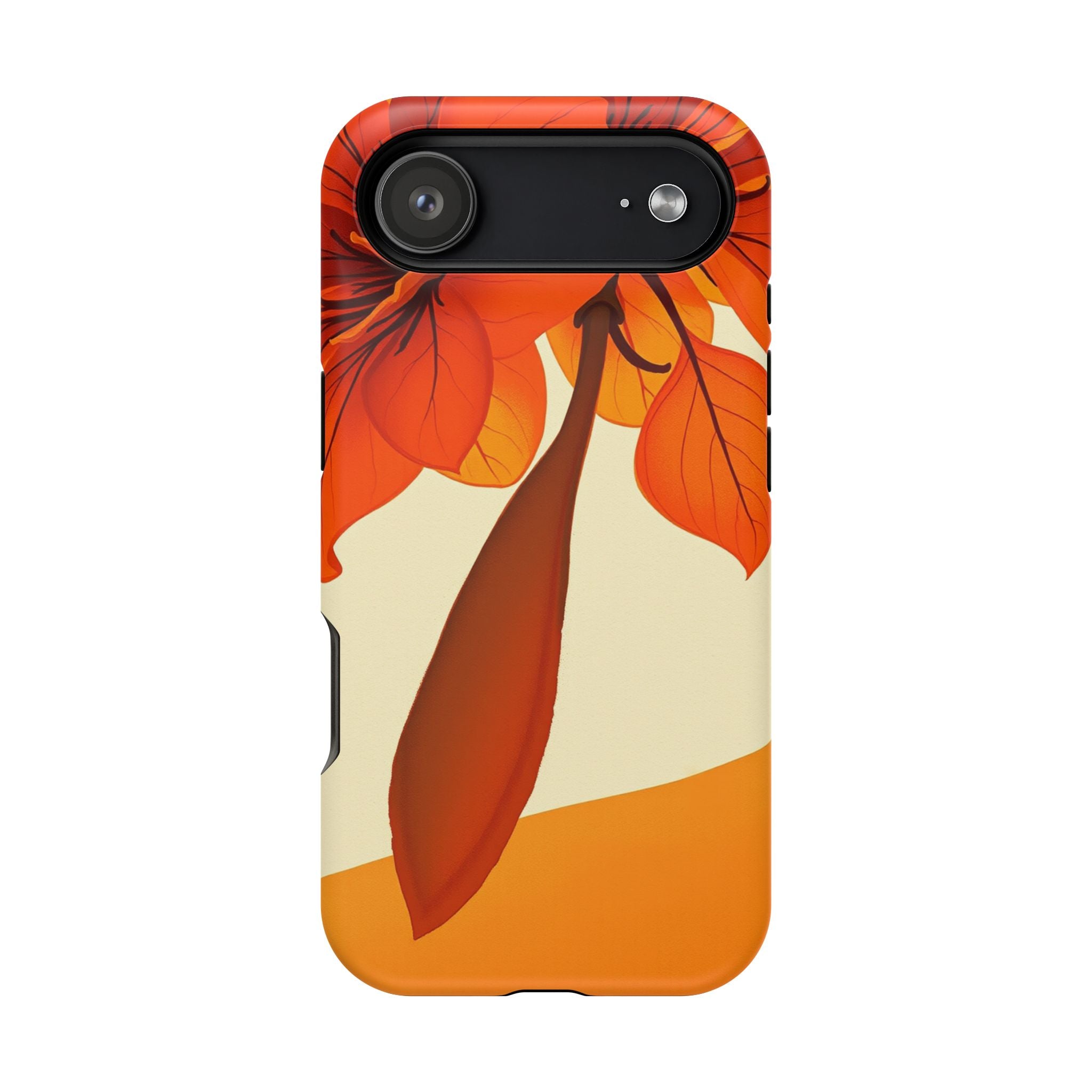 iPhone Burnt Orange And Sand Bloom Leaf Slim Everyday iPhone Designer · iPhone C