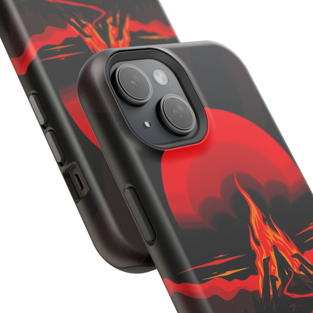 iPhone Black And Crimson Wildfire Glow Slim Everyday Designer Case · iPhone Case