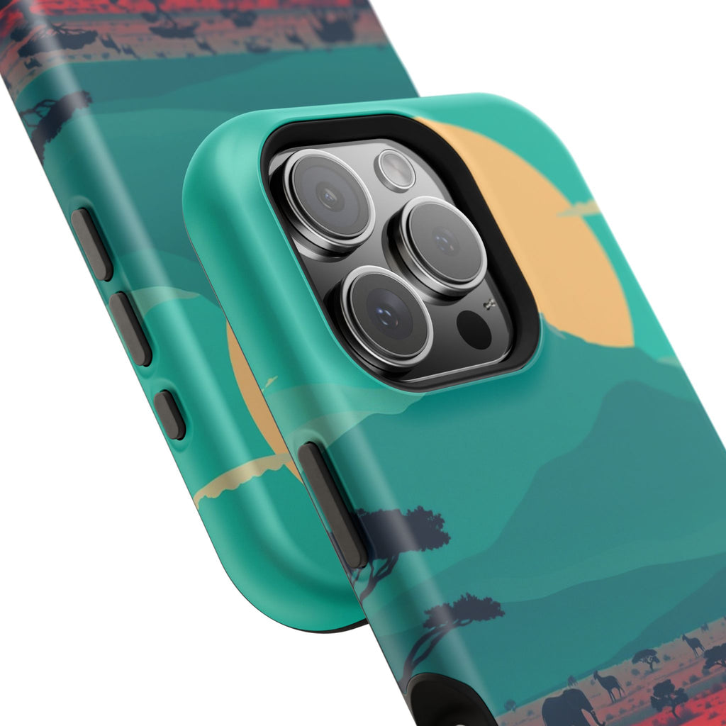 iPhone Savanna Horizon Vintage Retro Poster Slim iPhone Everyday · iPhone Case