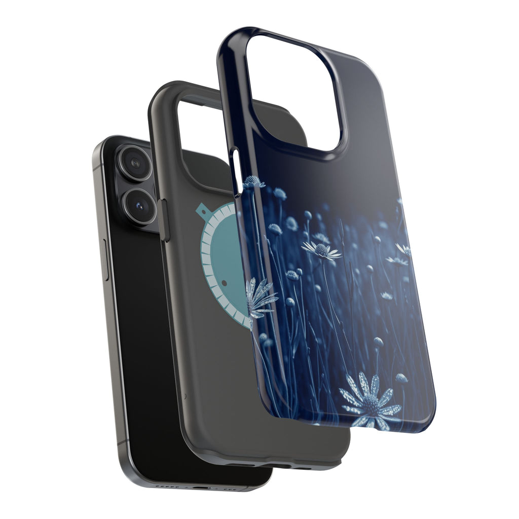 iPhone Midnight Blue And Silver Wildflower Field Clean iPhone Minimal · iPhone C