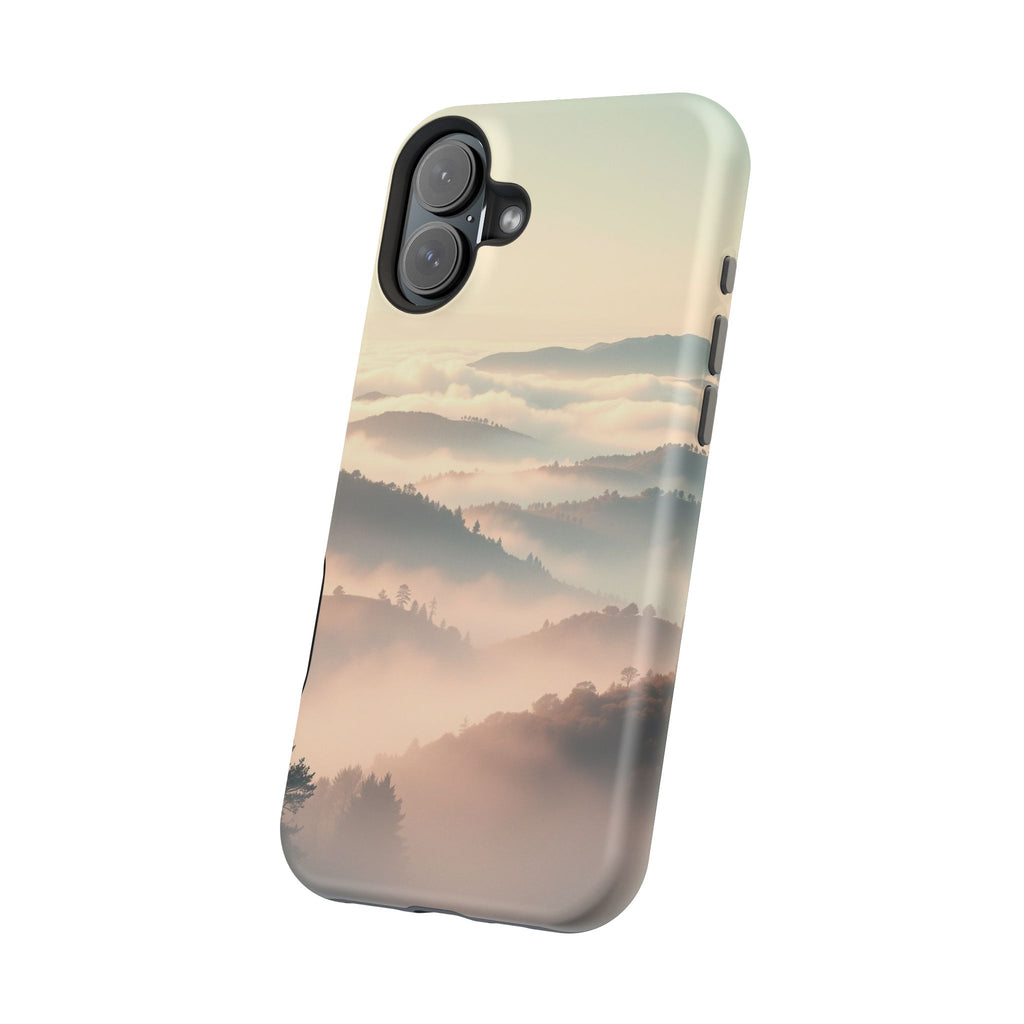 iPhone Mint And Blush Fog Rolling Over Hills Slim iPhone Everyday · iPhone Case