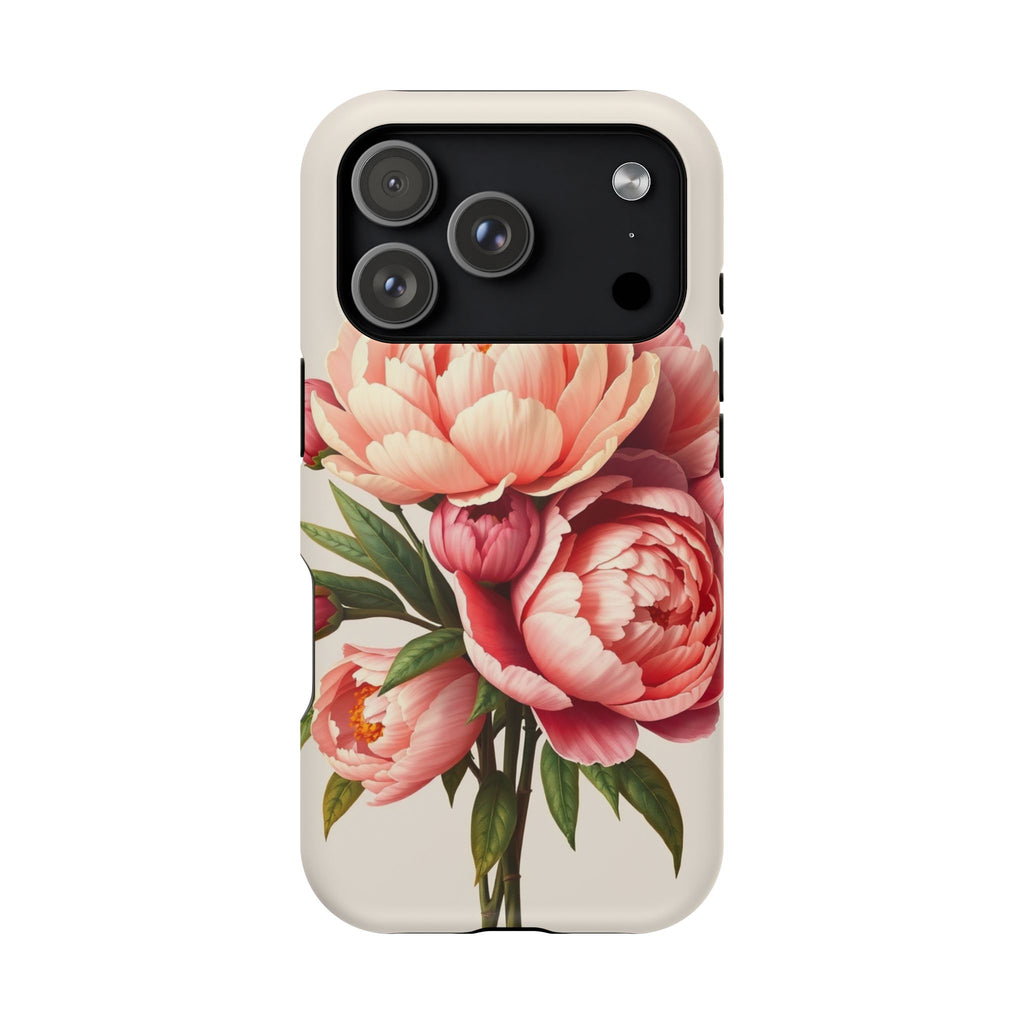 iPhone Rose Pink And Cream Peony Bouquet Slim Everyday iPhone Designer · iPhone