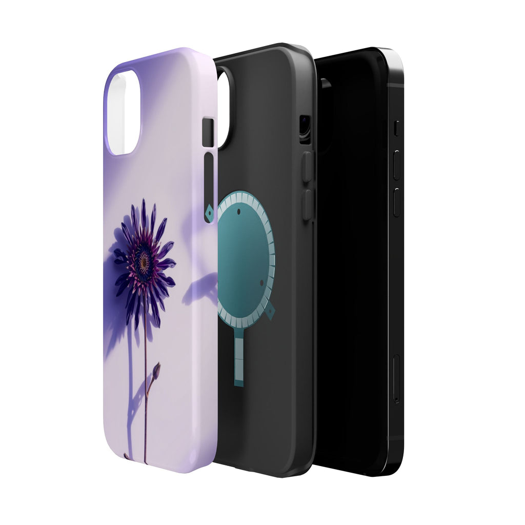 iPhone Indigo And Violet Dried Flower Flat Lay Soft iPhone Finish · iPhone Case