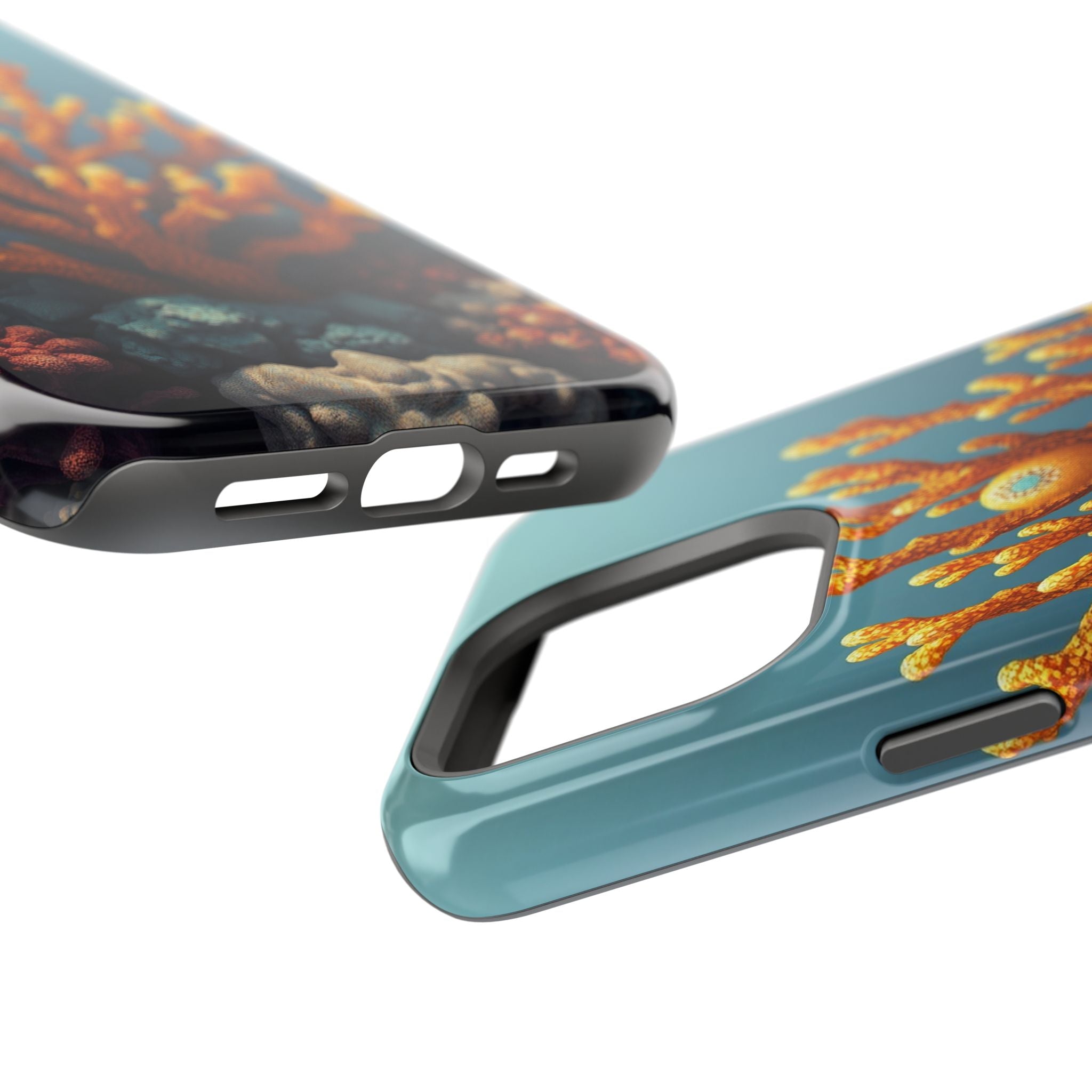 iPhone Mustard And Rust Coral Reef Life Slim Everyday iPhone Designer · iPhone C
