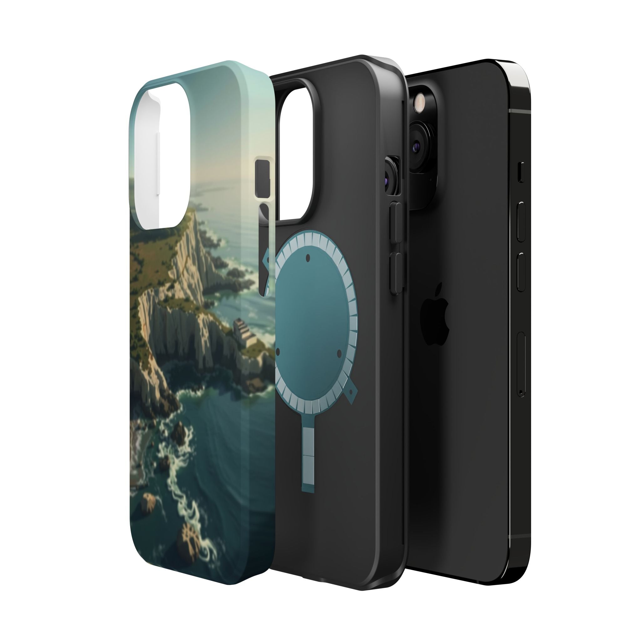 iPhone Shoreline Aerial Mystic Art Bold Modern Everyday Snap Case · iPhone Case