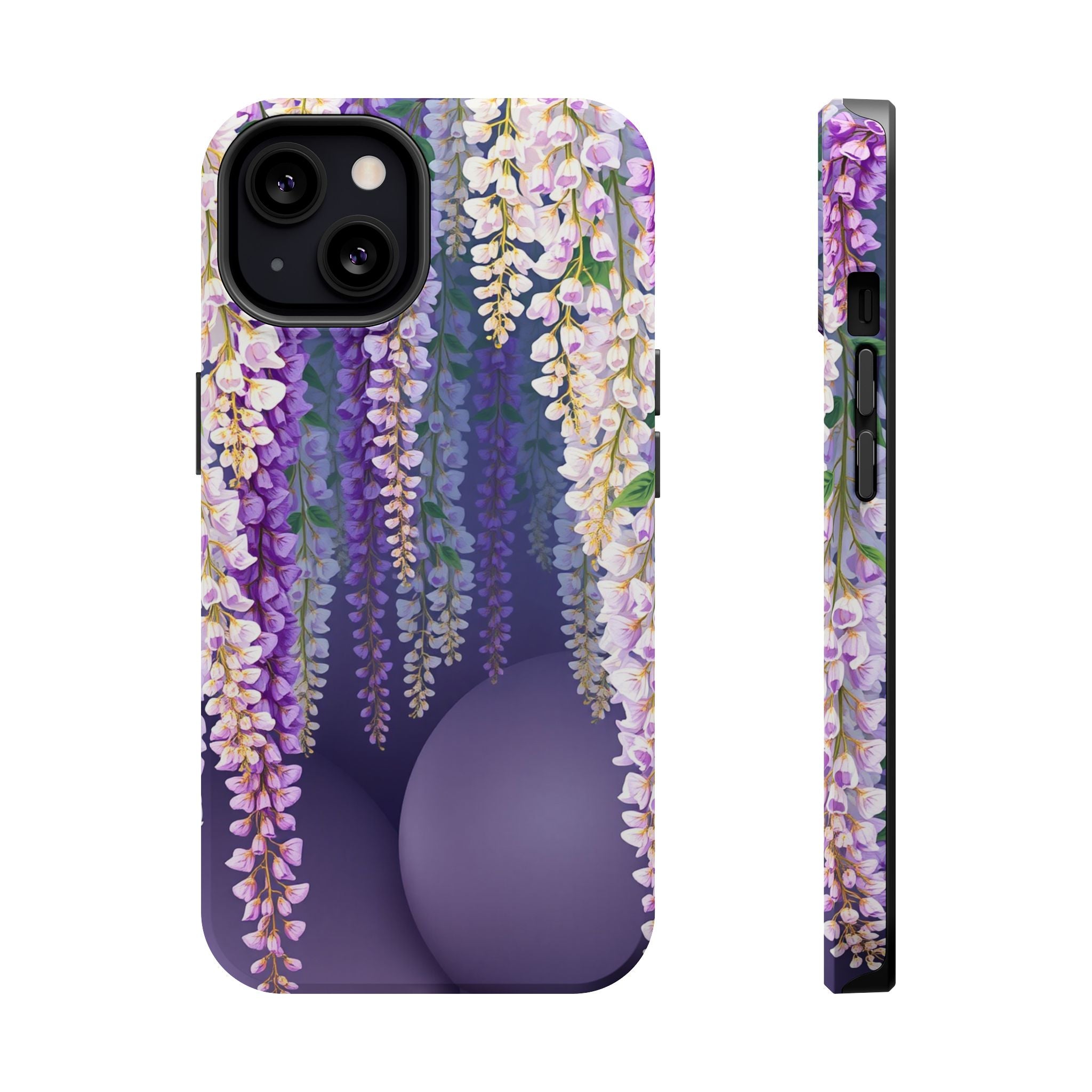 iPhone Mint And Blush Wisteria Cascade Slim Everyday Designer Case · iPhone Case