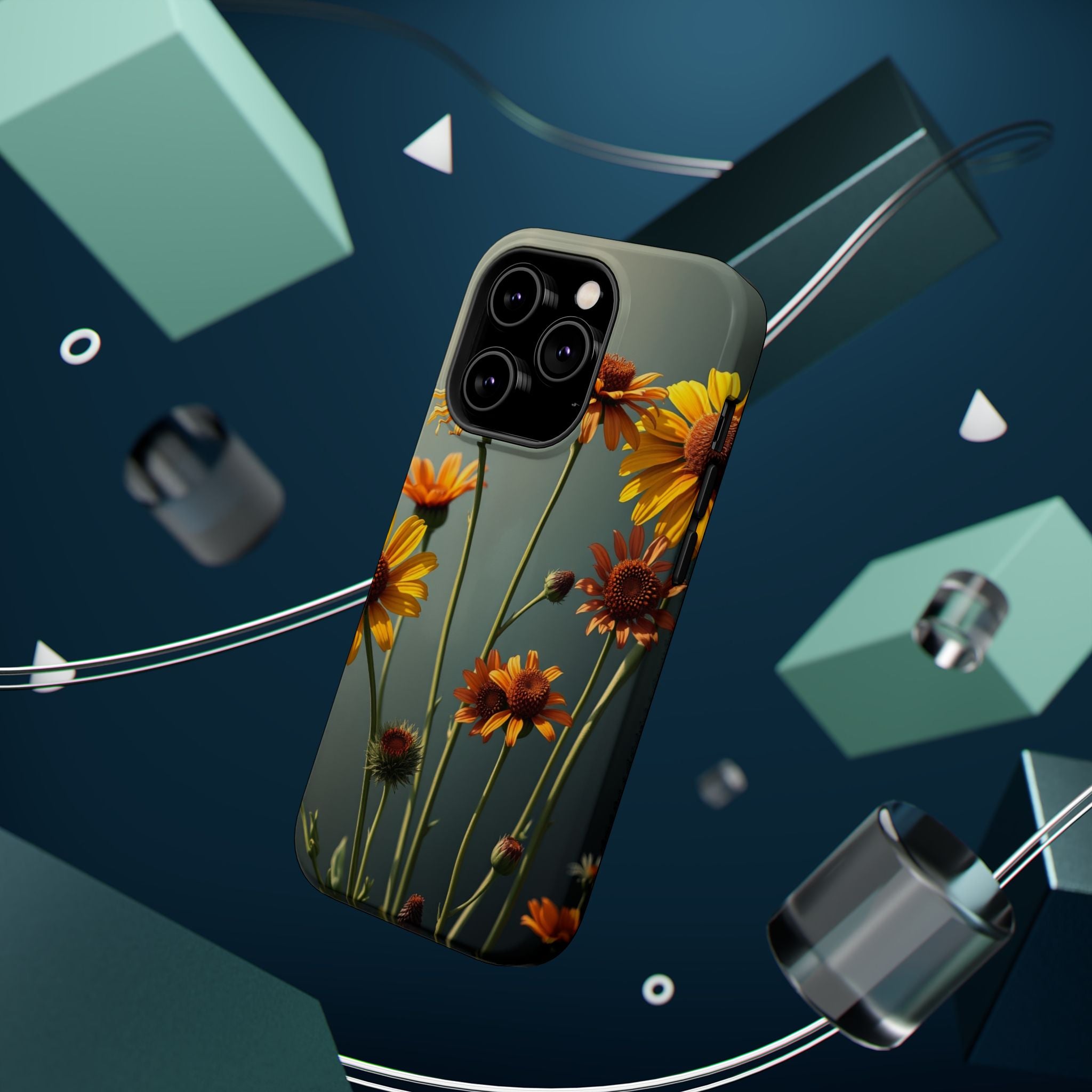 iPhone Mustard And Rust Wildflower Bunch Slim Everyday iPhone Designer · iPhone