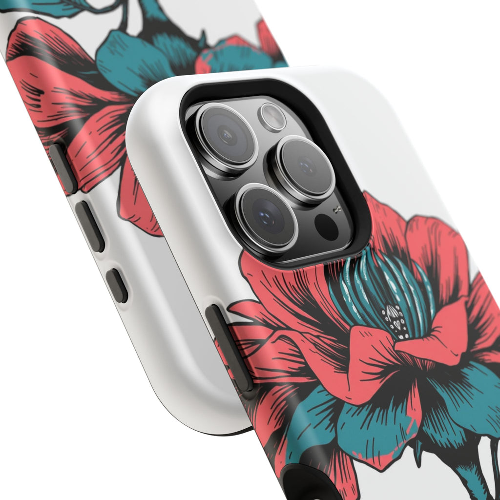 iPhone Garden Party Bloom Dark Gothic Ink Slim Snap Case · iPhone Case