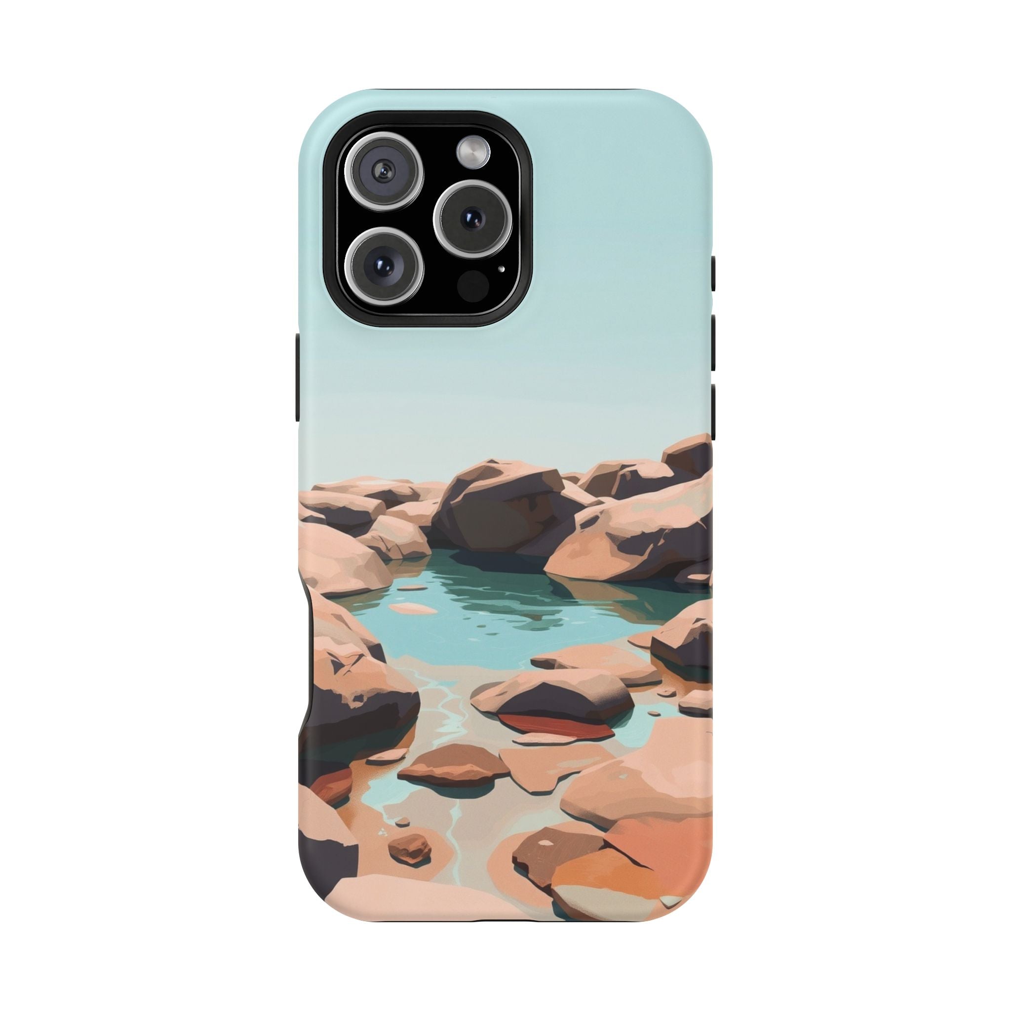 iPhone Tidal Pool Oil Painting Impressionist Slim iPhone Everyday · iPhone Case