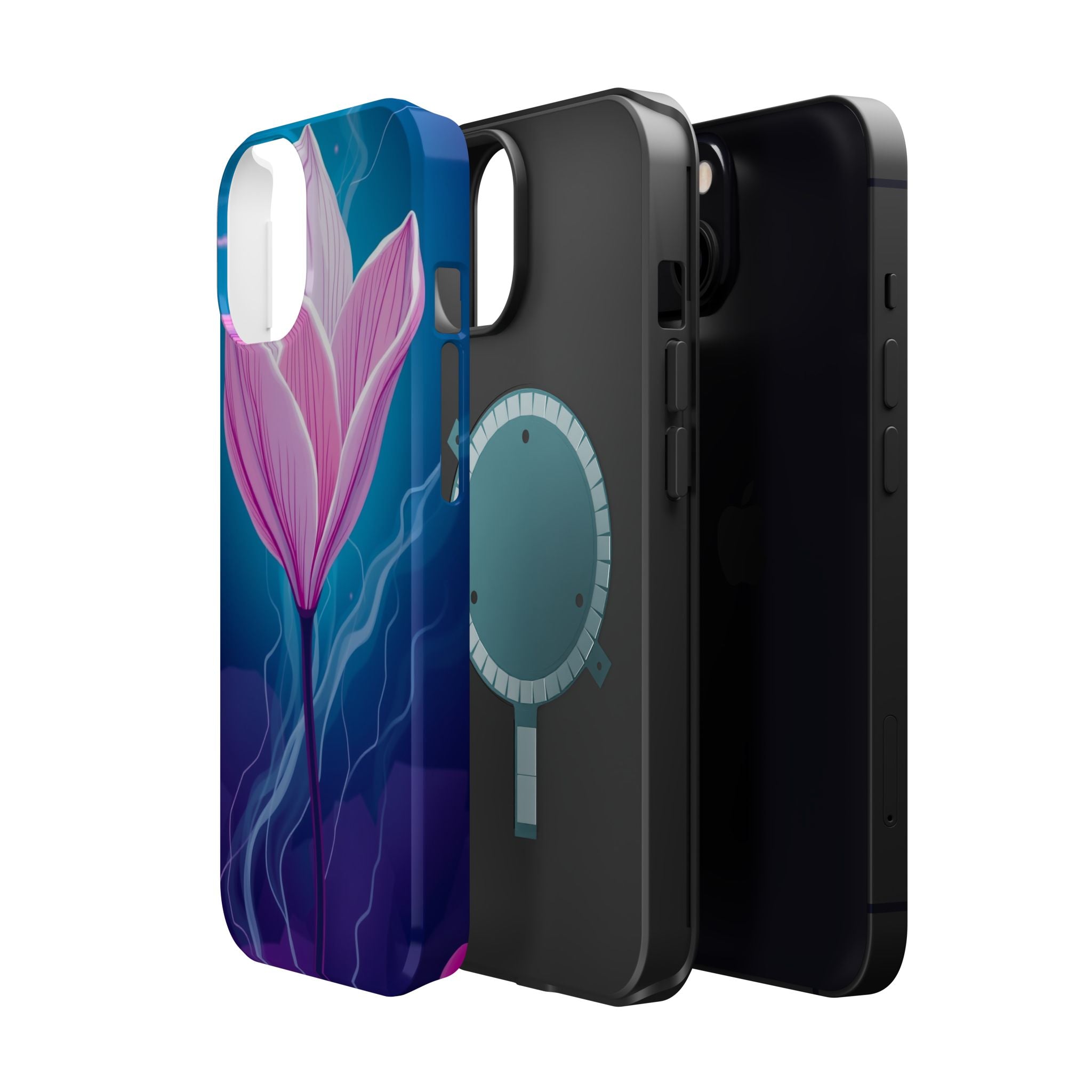 iPhone Cyan And Magenta Petal Storm Slim Everyday Designer Case · iPhone Case