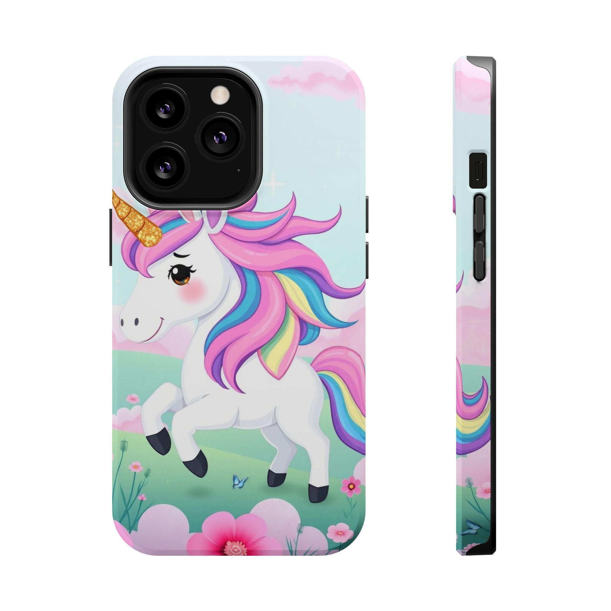 iPhone Rainbow Unicorn Kids Fun Soft iPhone Phone Case Gift Finish · iPhone Case