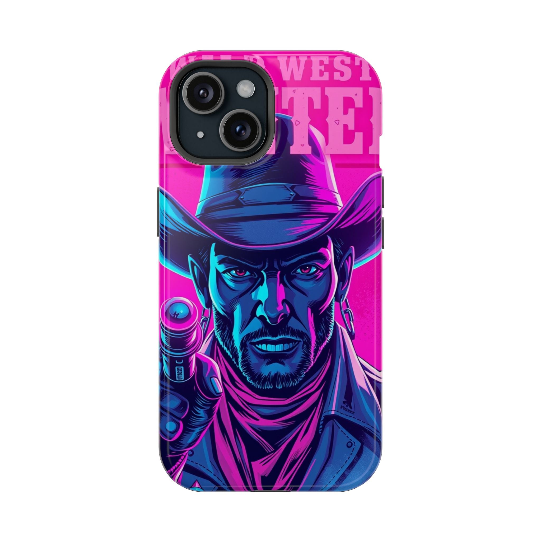 iPhone Wild West Wanted Neon Cyberpunk Slim Everyday Designer Case · iPhone Case