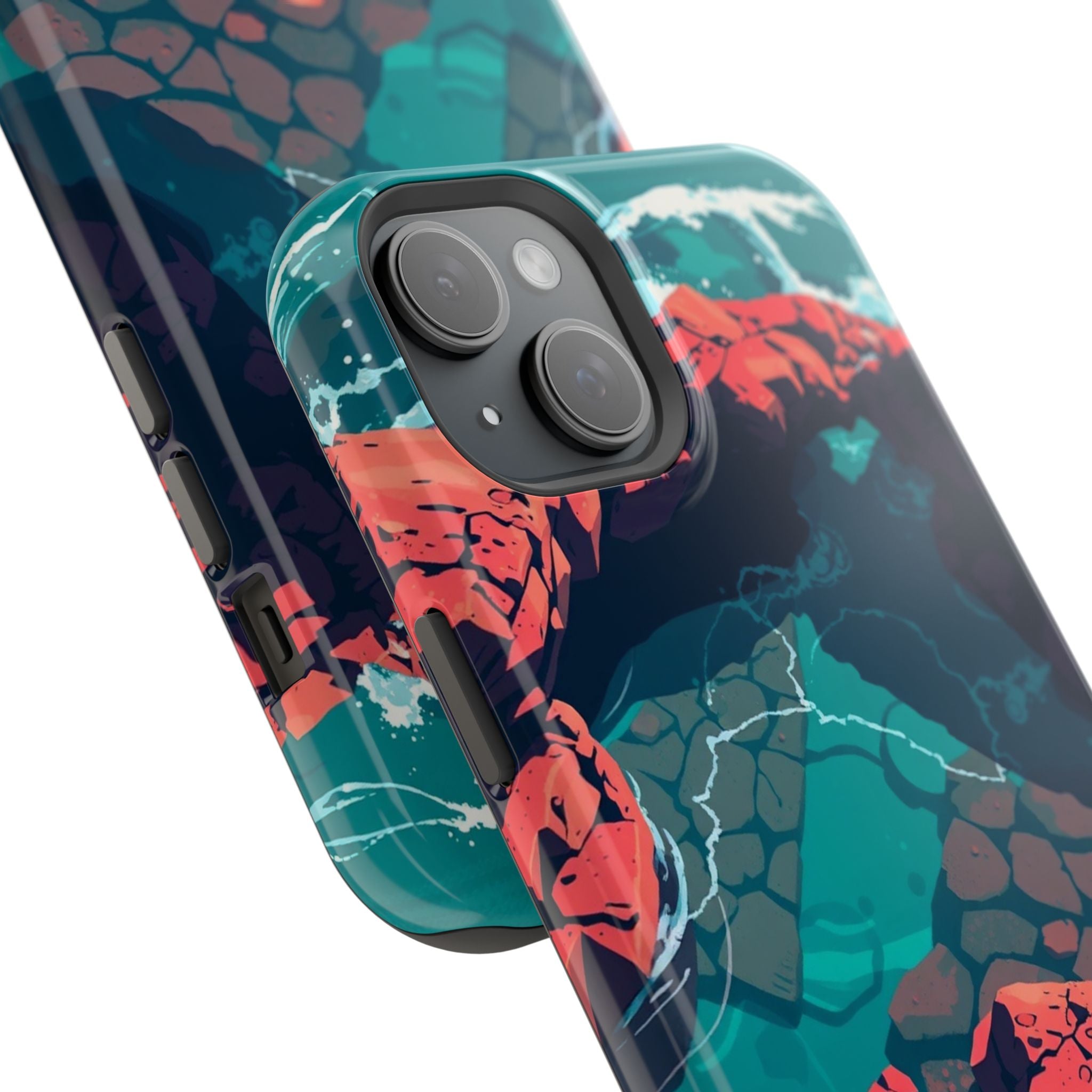 iPhone Tidal Pool Pixel Art -Bit Bold Modern Everyday Snap Case · iPhone Case