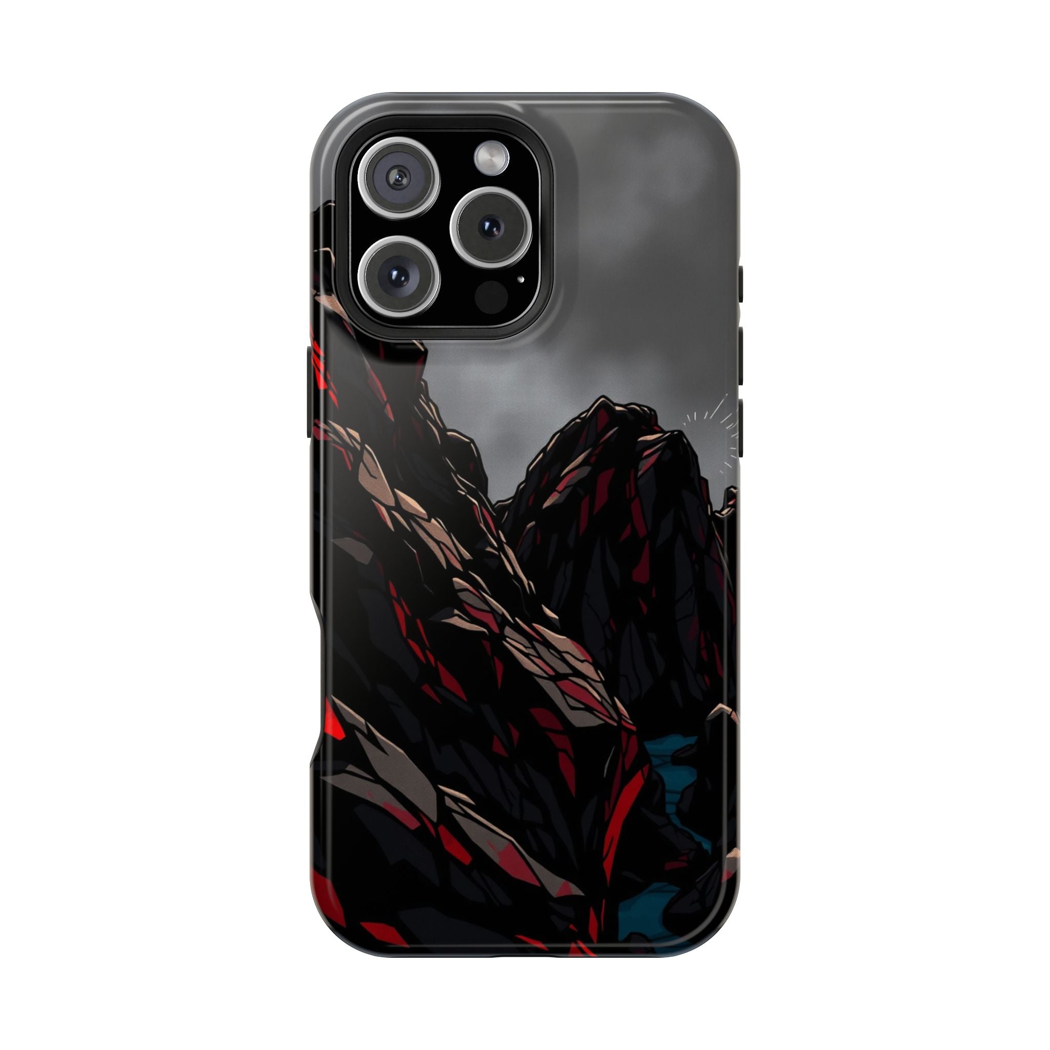iPhone Black And Crimson Rocky Coastline Slim Everyday iPhone 11 · iPhone Case