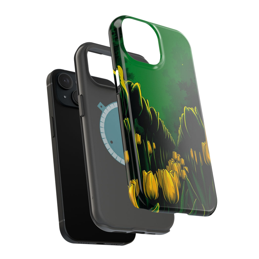 iPhone Tulip Row Emerald Green And Gold Slim Snap Case · iPhone Case
