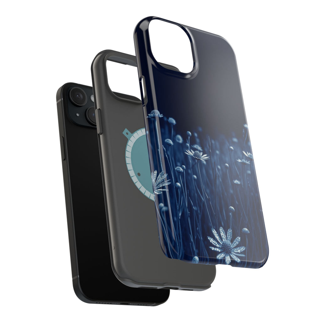 iPhone Midnight Blue And Silver Wildflower Field Clean iPhone Minimal · iPhone C