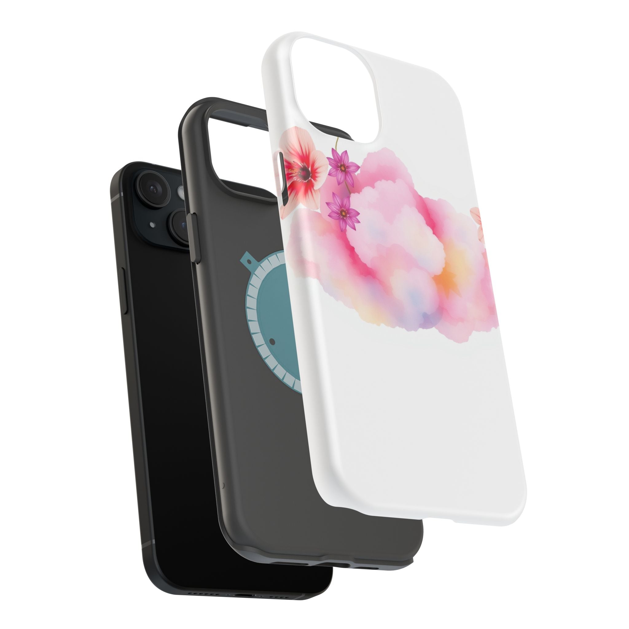 iPhone Pastel Floral Cloud Vibrant Watercolor Carry Case Slim Snap Case · iPhone
