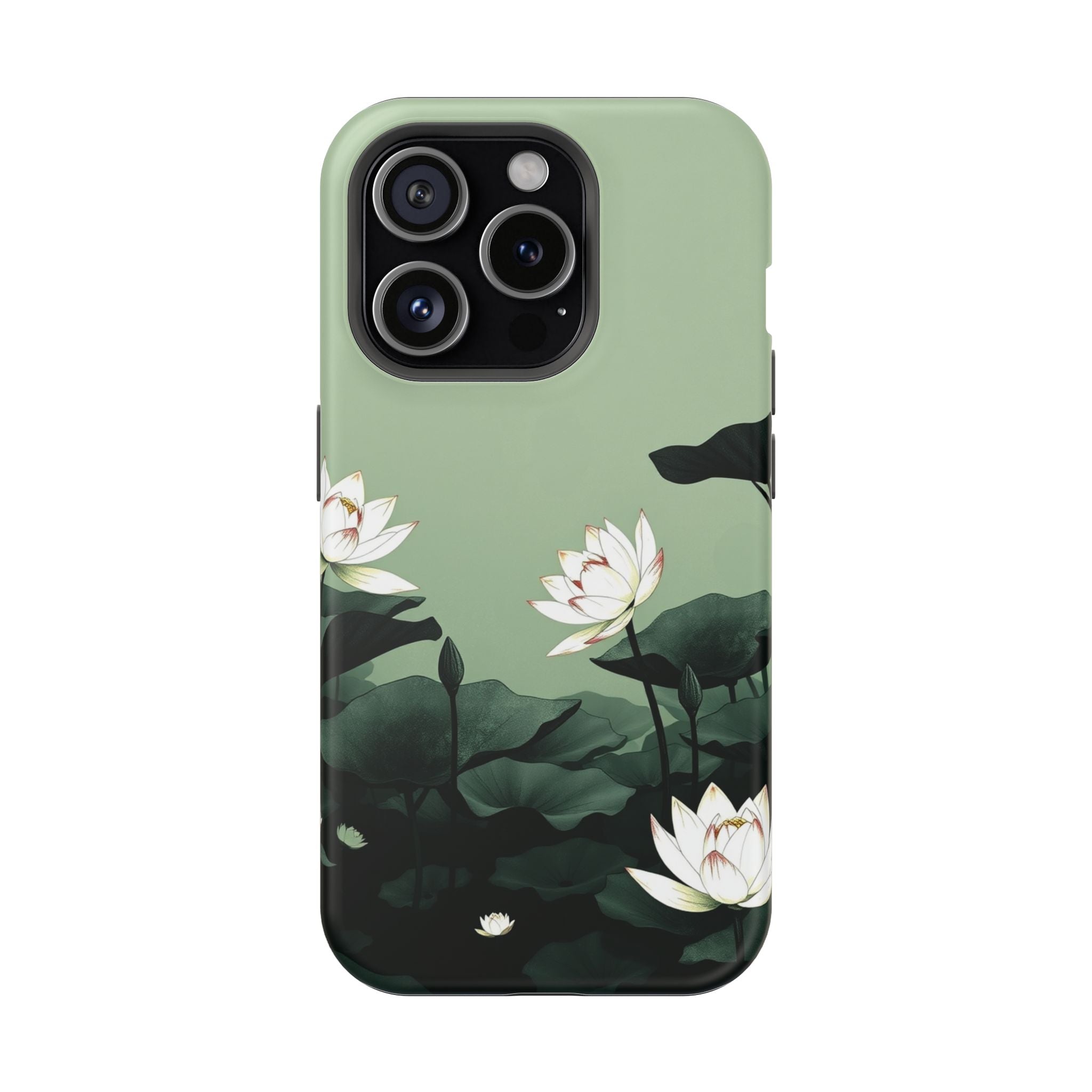 iPhone Sage And Ivory Lotus Pond Bold Modern Everyday Snap Case · iPhone Case