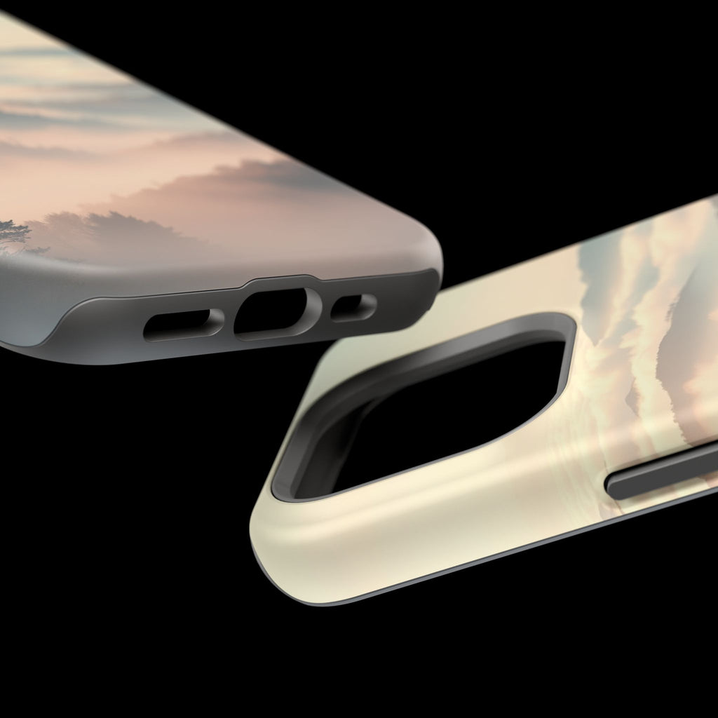 iPhone Mint And Blush Fog Rolling Over Hills Slim iPhone Everyday · iPhone Case