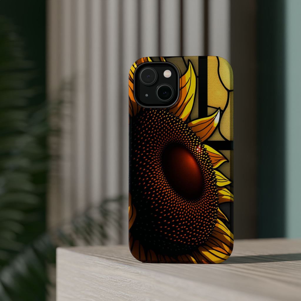iPhone Sunflower Pop Stained Glass Bold Modern Everyday Snap Case · iPhone Case