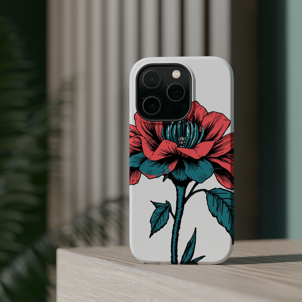 iPhone Garden Party Bloom Dark Gothic Ink Slim Snap Case · iPhone Case