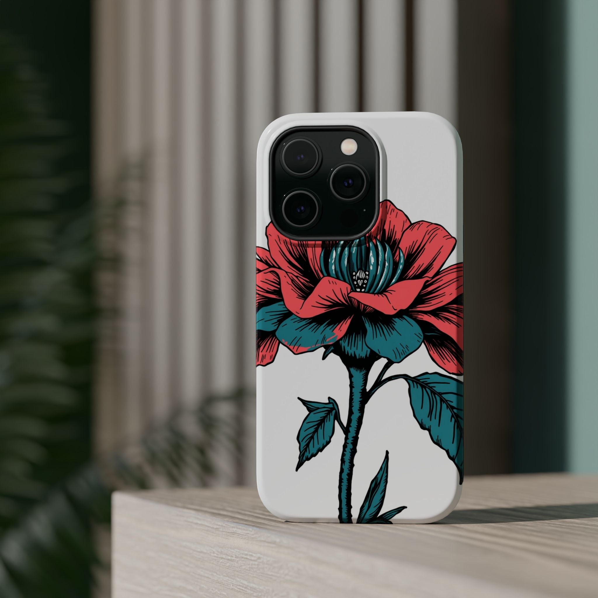 iPhone Garden Party Bloom Dark Gothic Ink Slim Snap Case · iPhone Case