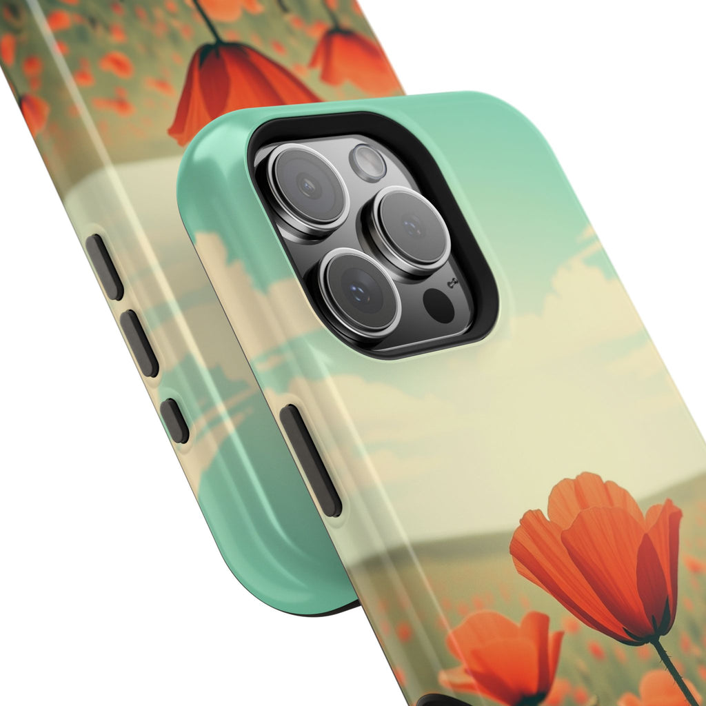 iPhone Radiant Poppy Field Design Bold Modern Everyday Snap Case · iPhone Case