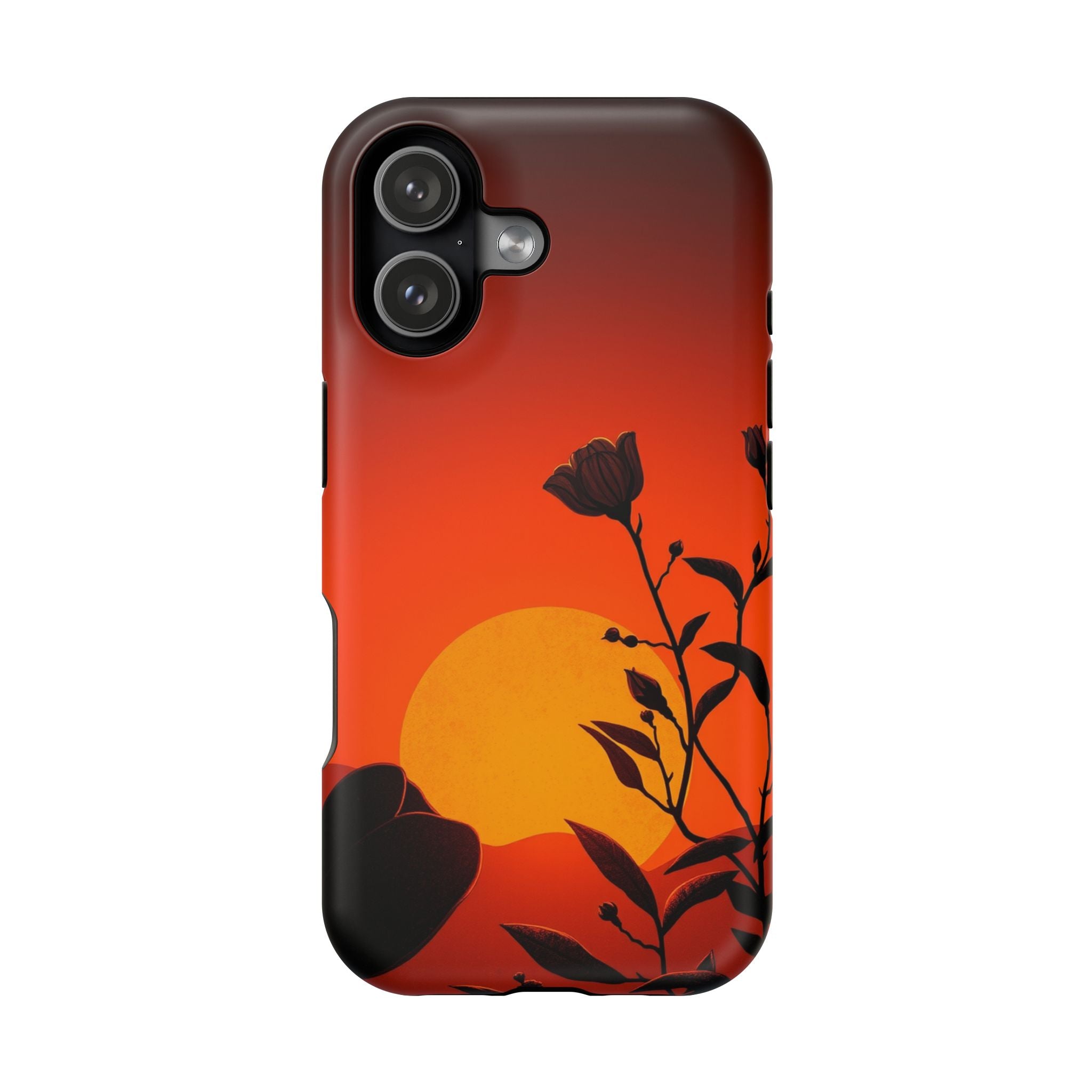 iPhone Bloom and Leaf Dark Gothic Ink Slim Everyday Designer Case · iPhone Case