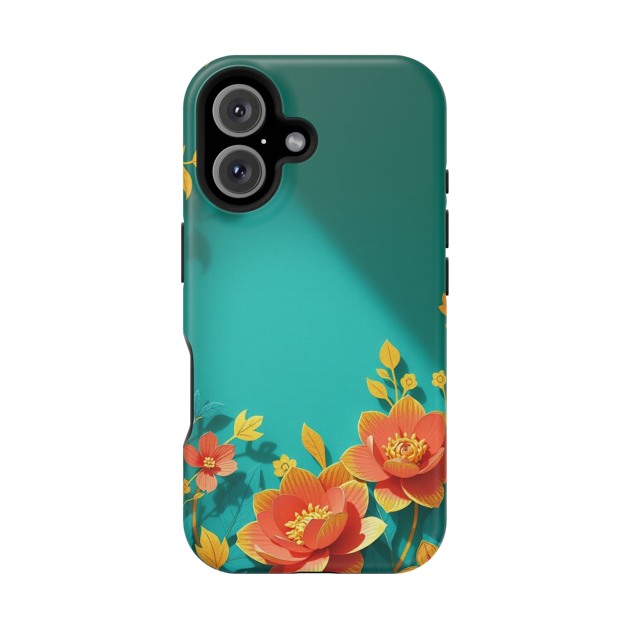 iPhone Floral Gold Foil Paper Cut Art Slim Everyday Designer Case · iPhone Case